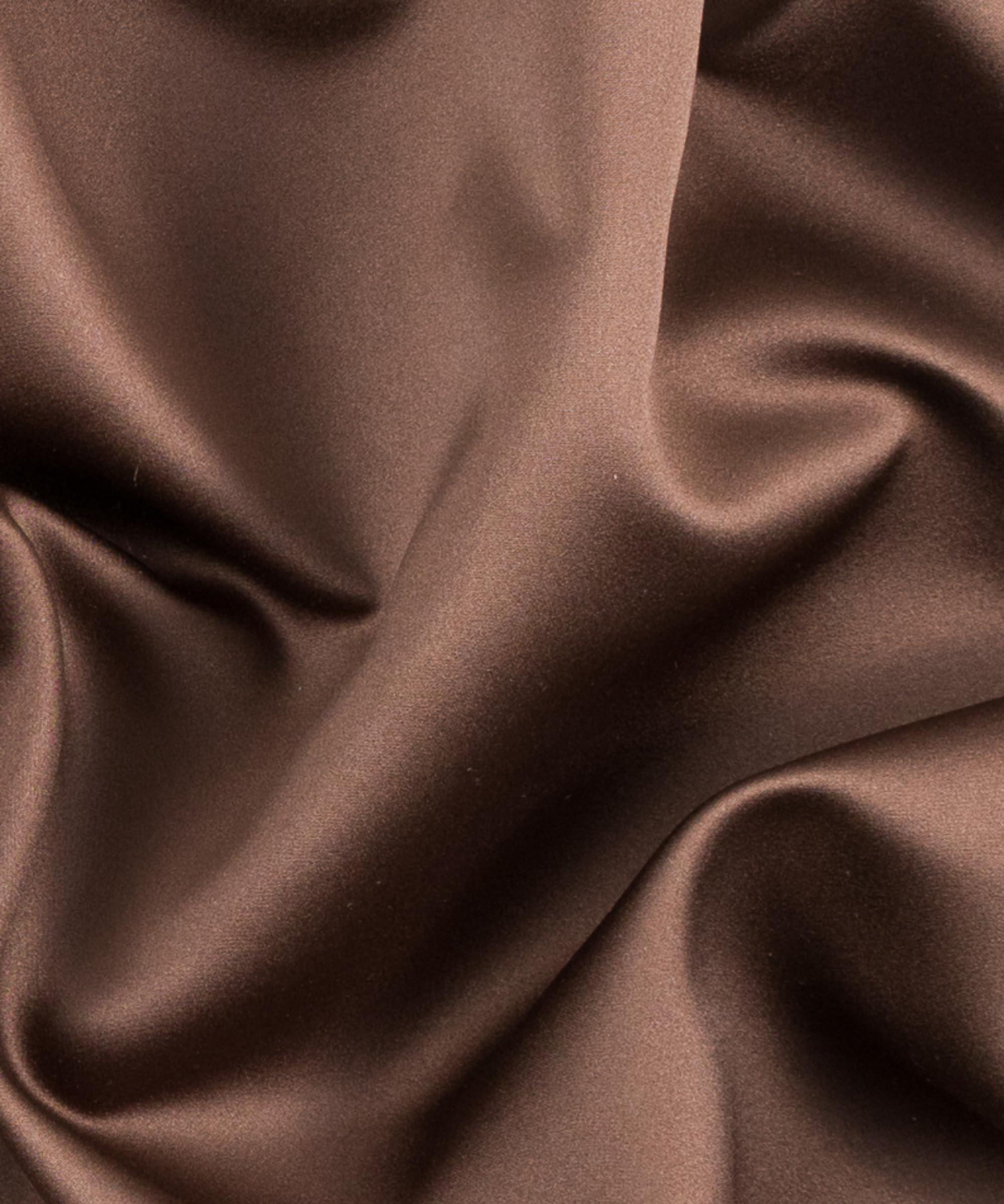Stretch Satin Fabric by The Yard - 60” Wide, Premium Quality Silky Satin Charmeuse Fabric for Bridal Gowns, Wedding Dedor, Lingerie, Sewing (Brown, 1 Yard) - Image 4