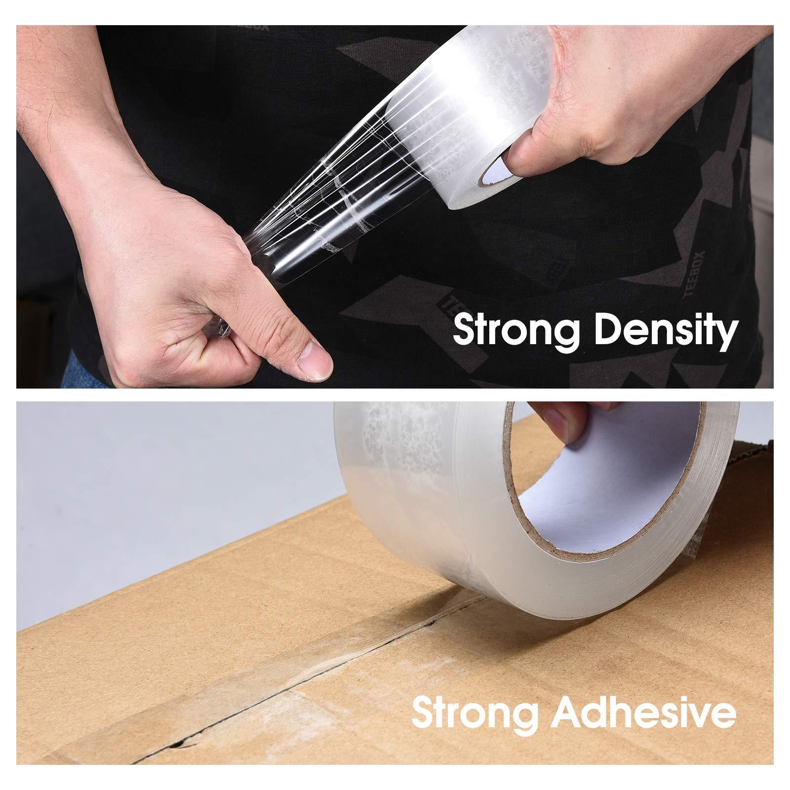 Pacific Mailer Clear Packing Tape, Packaging Tape for Shipping Packaging Moving Sealing, 3 Inch Wide, 2.0mil Thickness, 110 Yard Per Roll [Pack of 6 Rolls] - Image 4