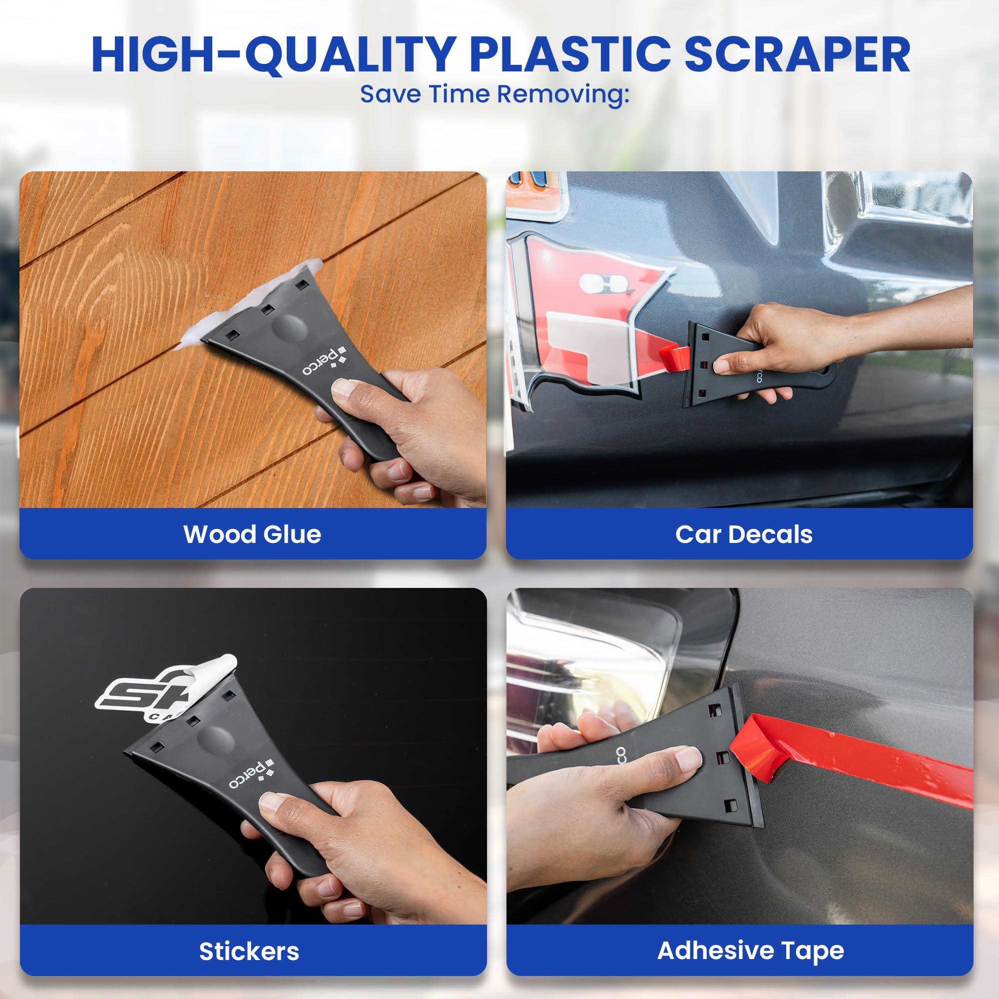 Perco Glue Off Adhesive Remover - Set of 2 10 fl. oz with Scraper | Glue Remover Spray Effortlessly Erase Adhesive Hassles & Car Stickers - for Label Sticker Residue - Image 5