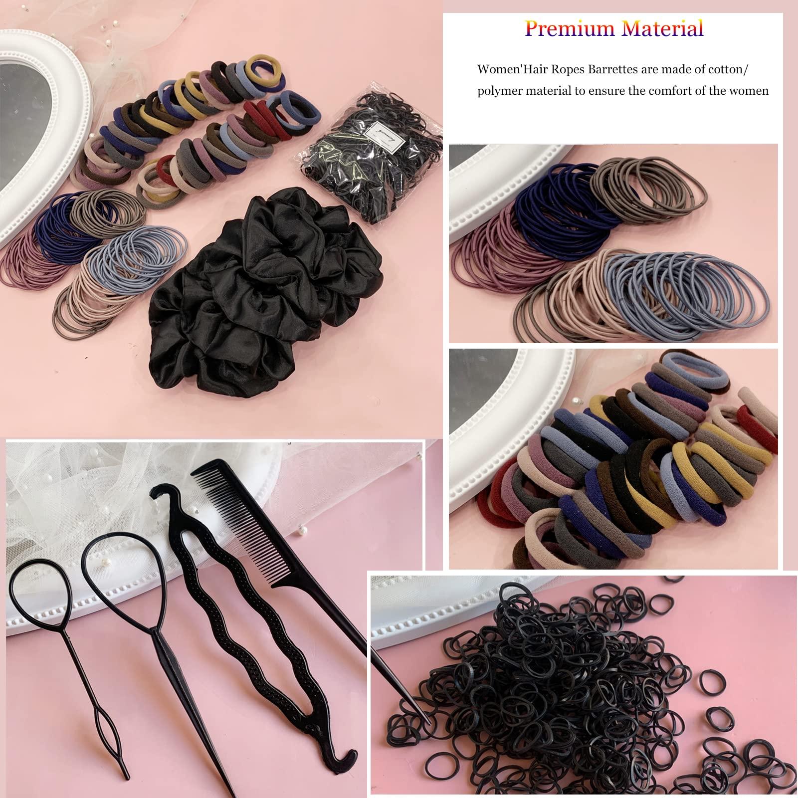 YANRONG 755PCS Hair Accessories for Woman Set Seamless Ponytail Holders Variety Hair Scrunchies Hair Bands Scrunchy Hair Ties For Thick and Curly (Mix) - Image 2