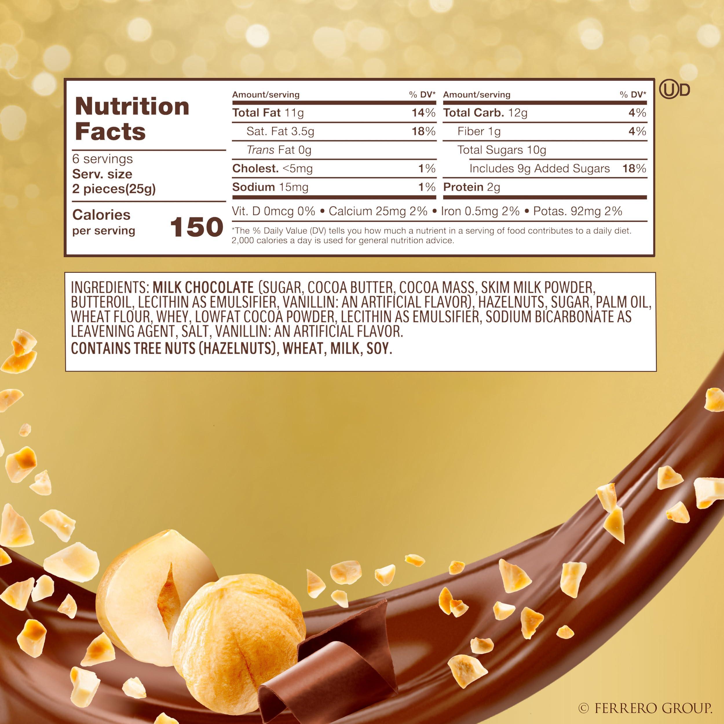 Ferrero Rocher Fine Hazelnut Milk Chocolate, 12 Count, Pack of 6 Individually Wrapped Chocolate Candy Gift Boxes, 5.3 oz - Image 2