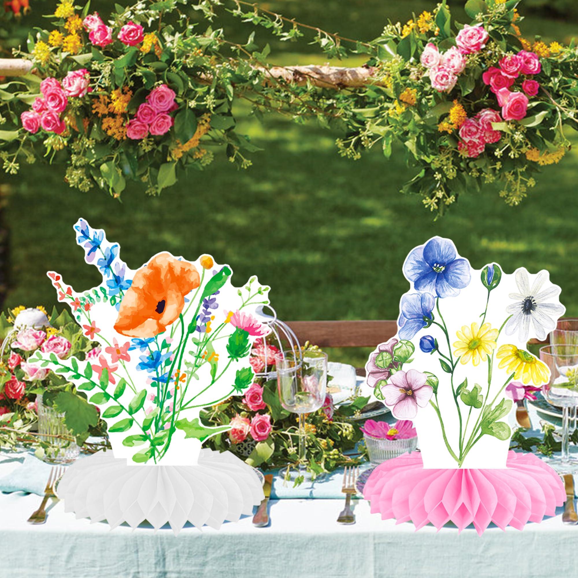 Wildflowers Honeycomb Centerpieces Wildflower Birthday Table Decorations 12PCS Spring Wildflower Theme Table Centerpieces for Wedding Little Wildflowers Baby Shower Supplies - Image 9