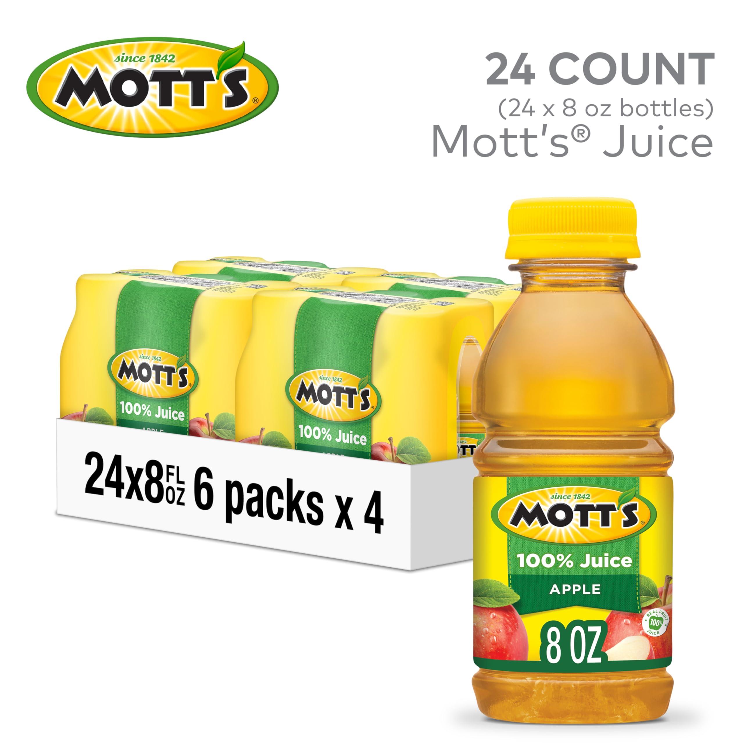 Mott's 100% Original Apple Juice, 8 Fl Oz Bottles, 24 Count (4 Packs Of 6), 2 Servings Of Fruit, 100% Fruit Juice, Gluten-free, Caffeine-free, Kosher, Contains No Artificial Colors Or Sweeteners - Image 4
