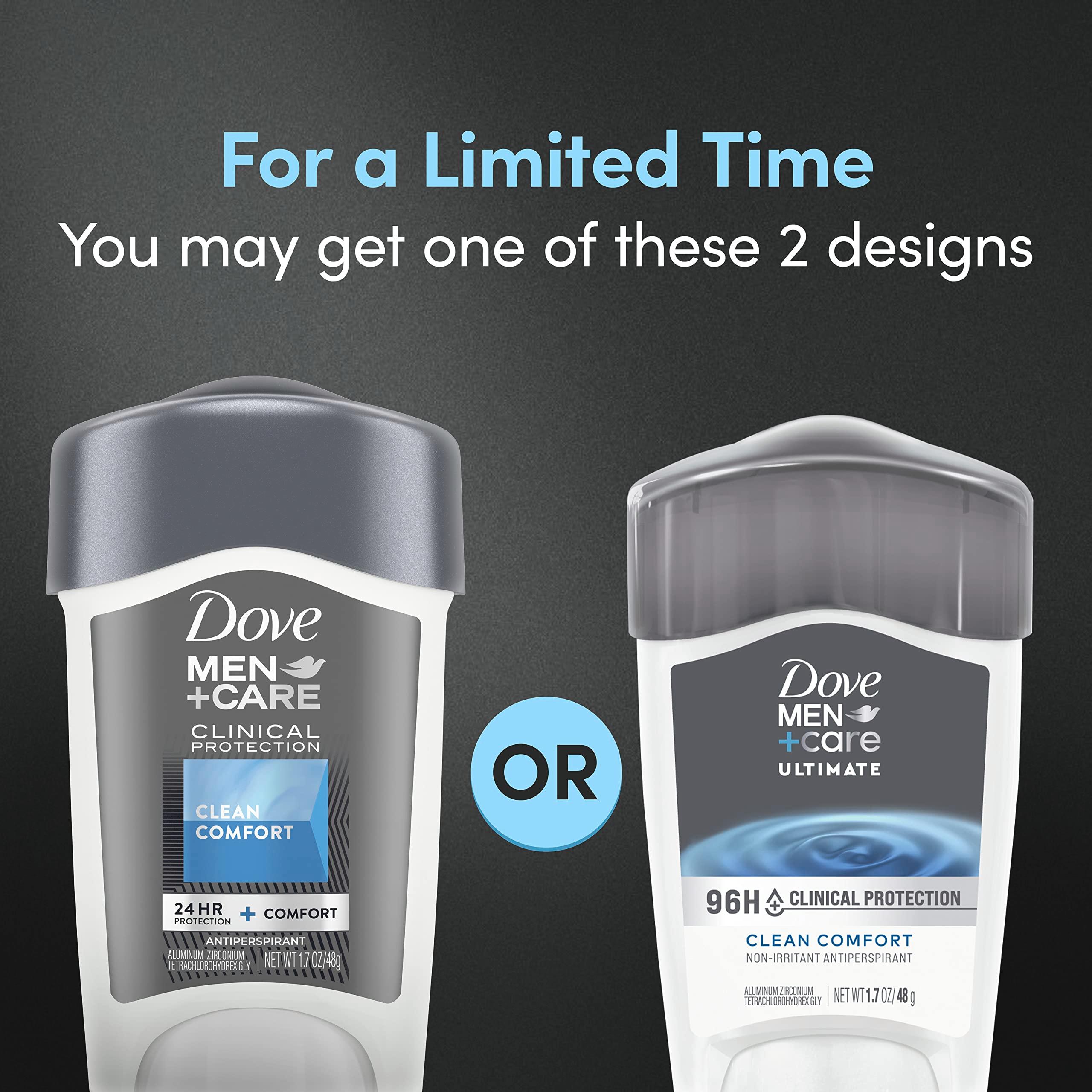 DOVE MEN + CARE Clinical Protection Antiperspirant Clean Comfort Stick for Men 96-Hour Sweat and Odor Protection Clinical Strength Antiperspirant with 1/4 Moisturizing Cream 1.7 oz - Image 3