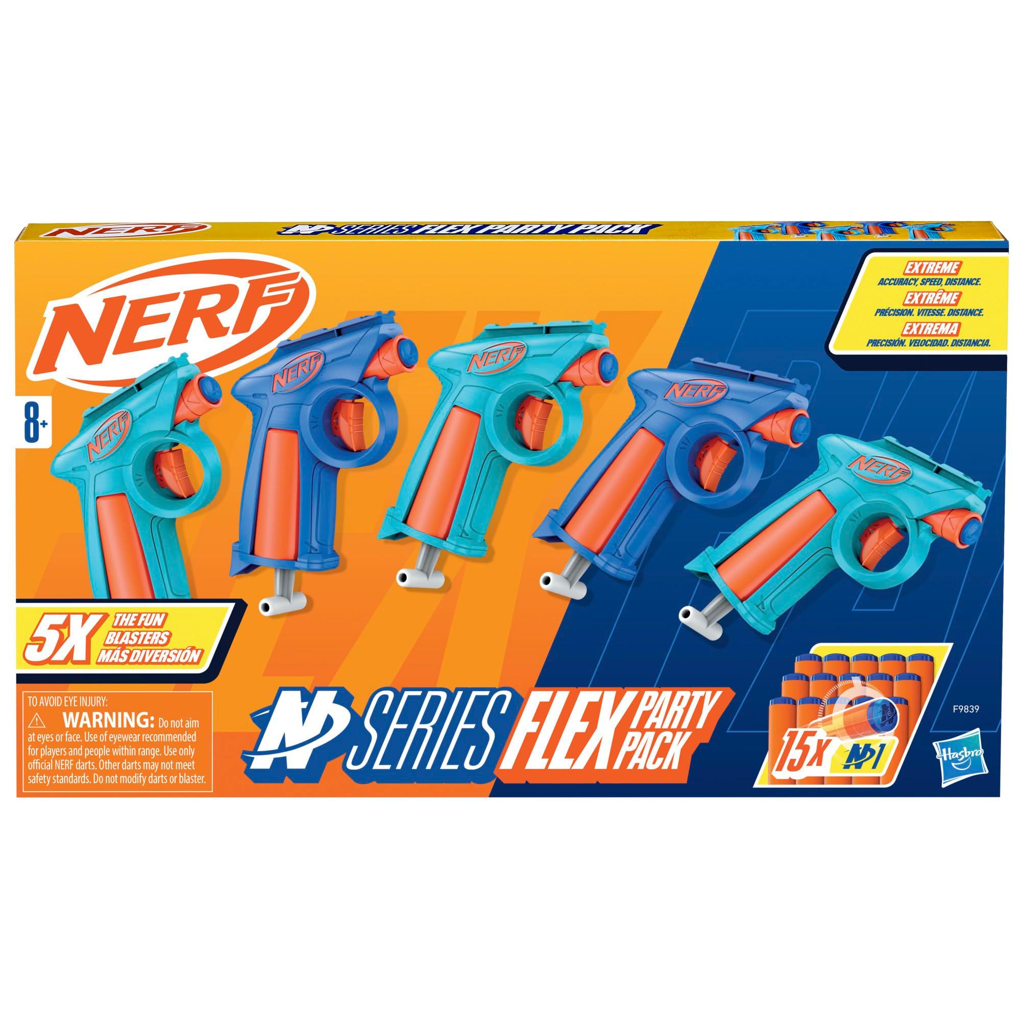 Nerf N Series Party Pack, Includes 5 N Series Flex Blasters, 15 N1 Darts Compatible Only N Series Blasters, Ages 8+ (Amazon Exclusive) - Image 3