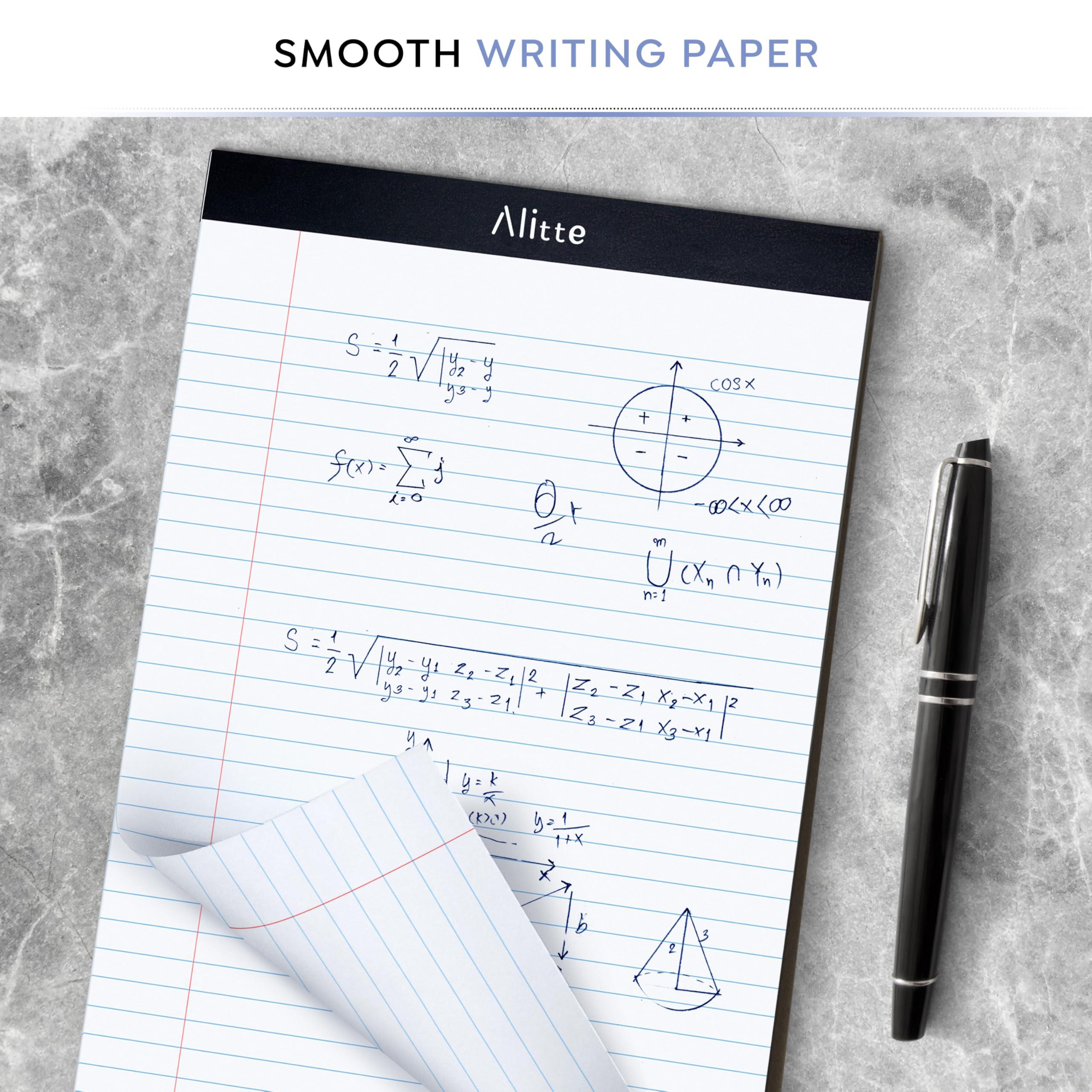 Alitte Legal Notepads 8.5 x 11, Pack of 12 - Perforated Wide Ruled Writing Pad - Premium Thick Paper, No Ink Bleeding - Blank Legal Pads For Home, Office, School, Business - 50 Sheets Per Notebook - Image 6