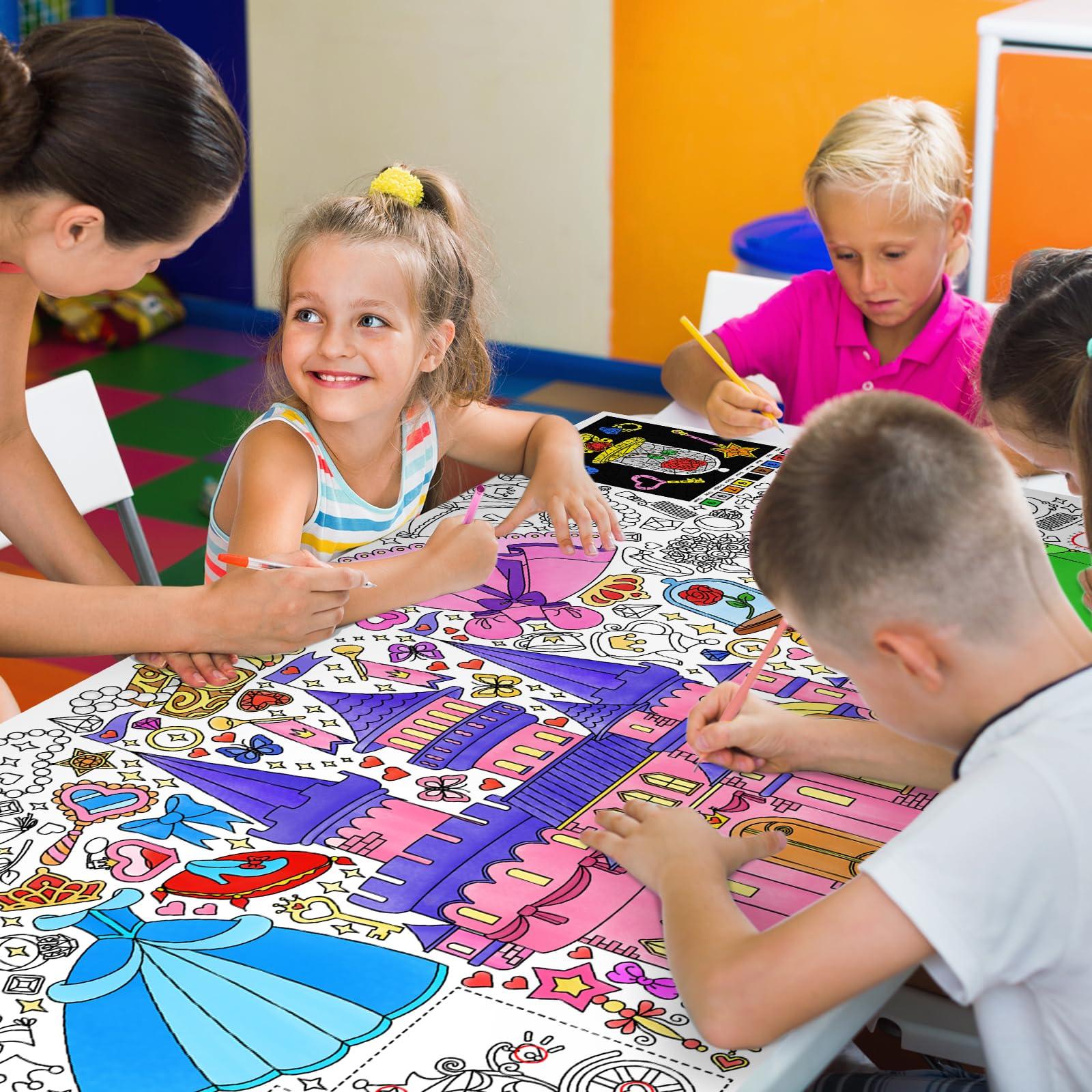 Gatherfun Princess Party Giant Coloring Poster - 31.5x 72 Inches - Versatile Classroom Wall Décor & Princess Birthday Activity - Princess Poster or Table Cover for School Parties and Special Events - Image 6