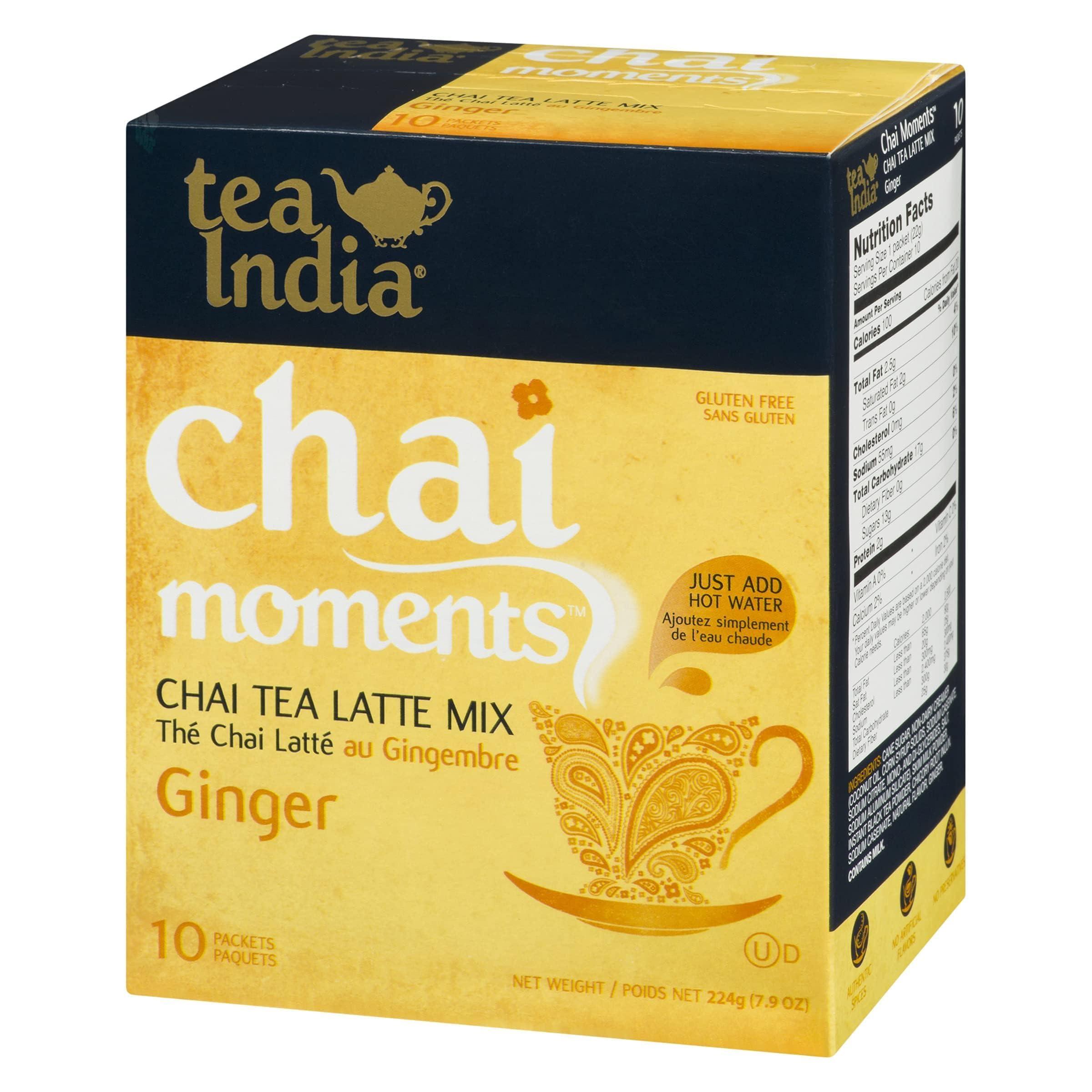 Tea India, Ginger Chai Tea Latte Mix, 10 Pouches - Image 3