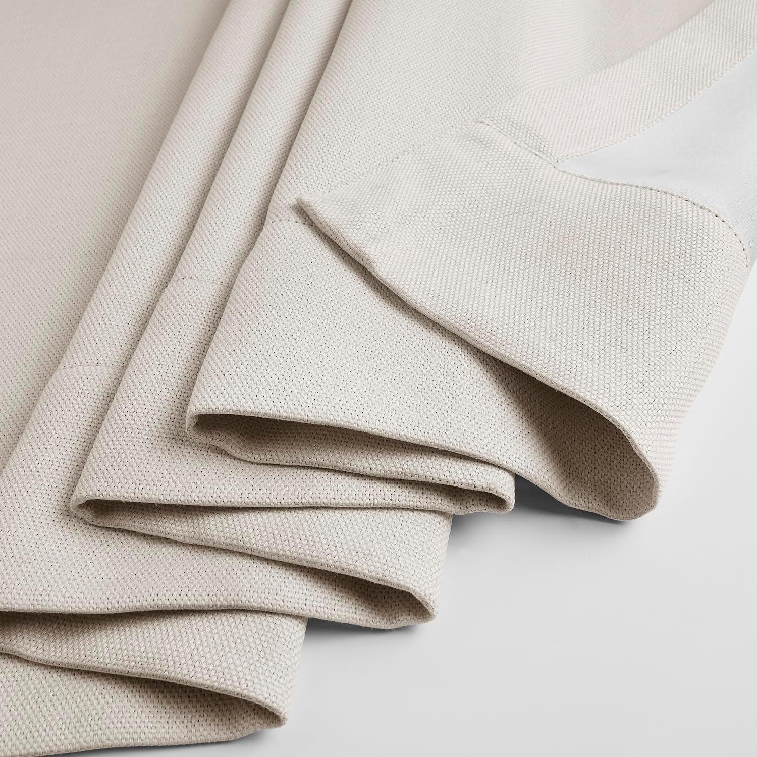HPD Half Price Drapes - Faux Linen Curtains for Living Room (1 Panel) - 50W X 108L - Textured Room Darkening Curtains for Bedroom 108 Inches Long - Drapes for Home Decor, Birch - Image 9
