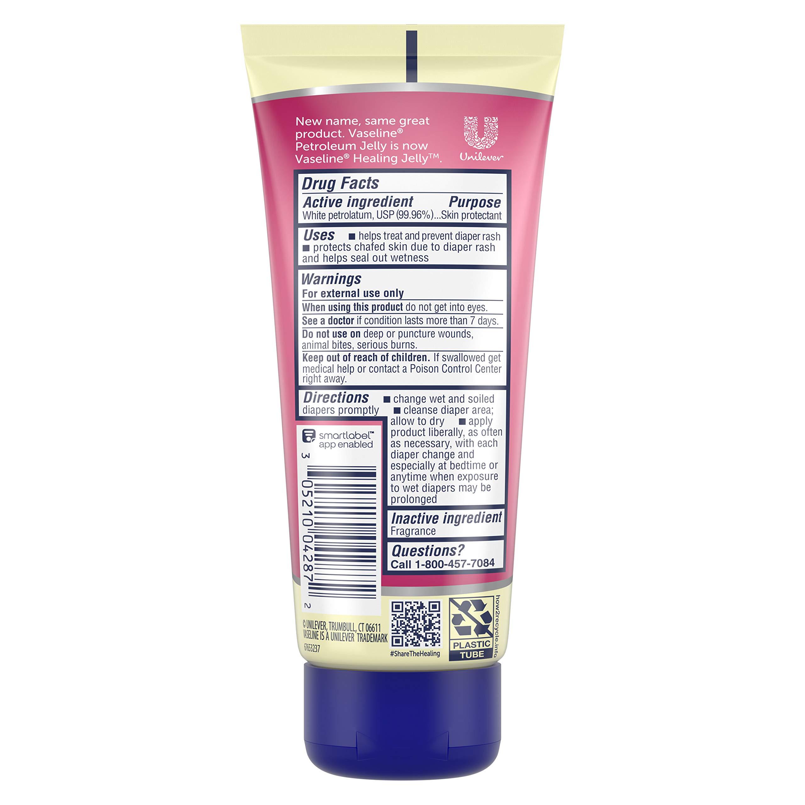 Vaseline Healing Jelly Petroleum Jelly For Diaper Rash Moisturizer For Baby Hypoallergenic Skin Protectant 2.89 oz - Image 3