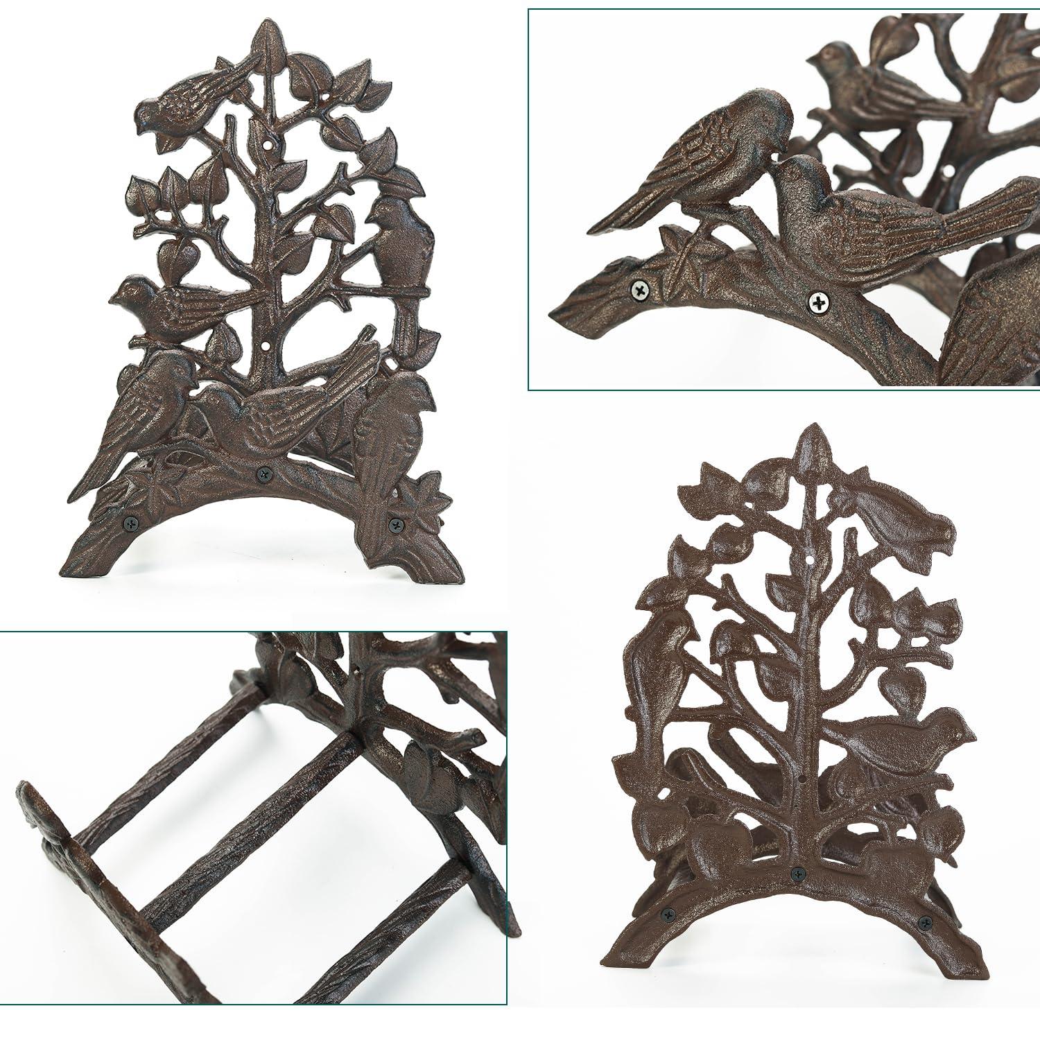 Sungmor Heavy Duty Cast Iron Hose Holder,Garden & Yard Decorative Birds Wall Mounted Hose Butler,Water Pipe Holds,Rack,Hanger,Antique Wall Decorations - Image 5