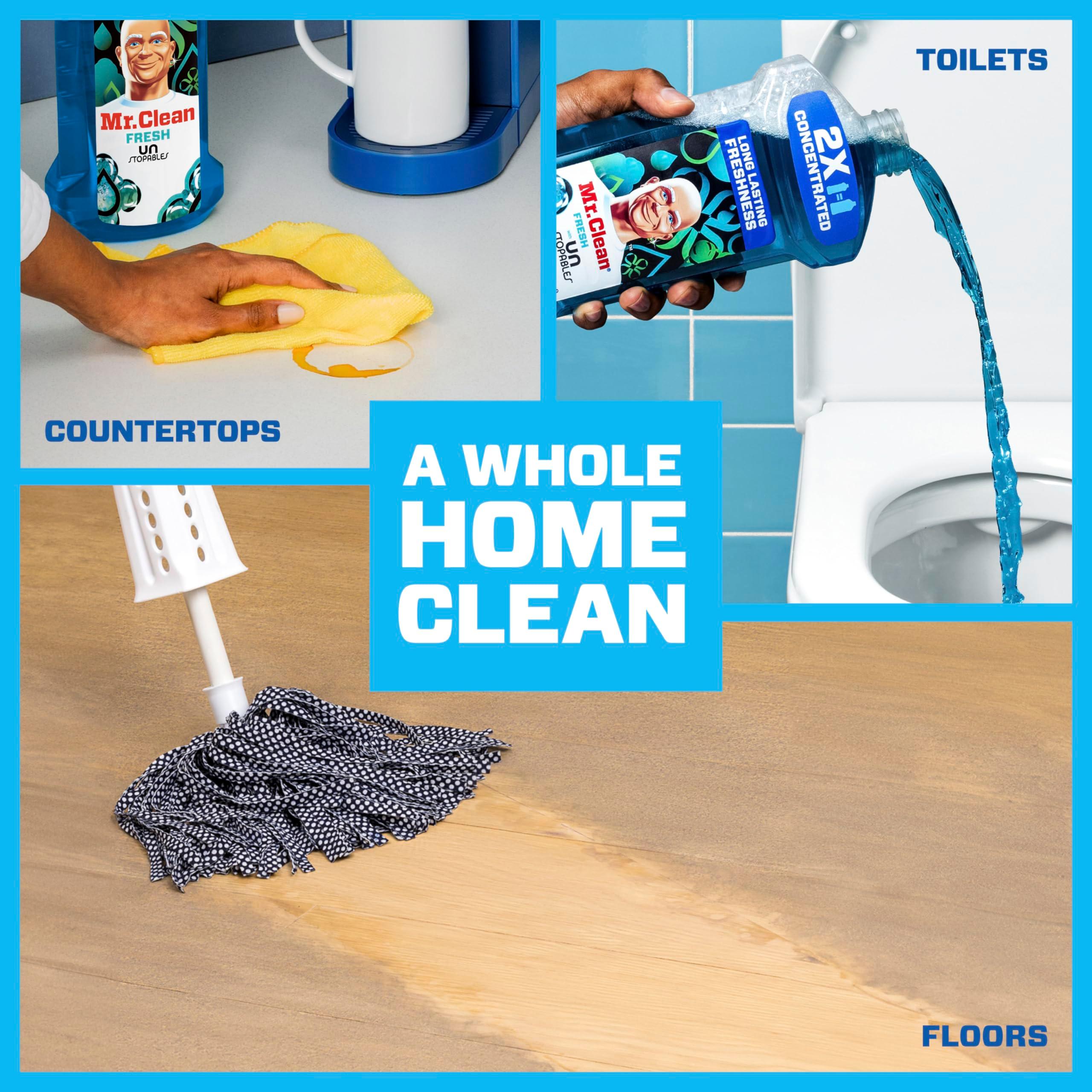 Mr. Clean All Purpose Cleaner, Floor Cleaner for Mopping Home, Bathroom, & Kitchen, Cleaning Liquid for Mop & Bucket, Cleaning Supplies, Multi-Surface Dilutable, Unstopables, 41oz - Image 3