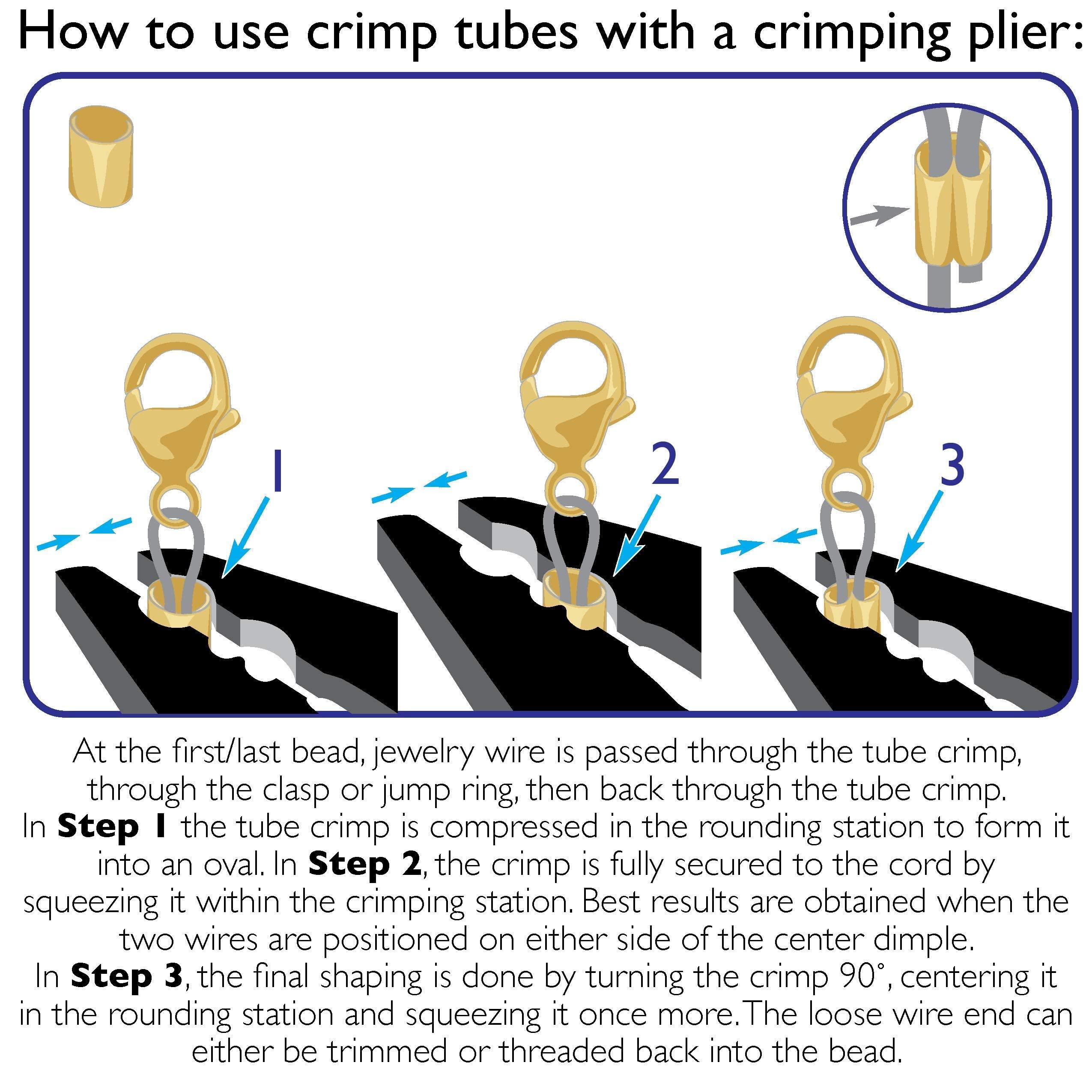 The Beadsmith Tube Crimp Beads, Basic Elements, 4 Vials in Assorted Sizes, Silver Color, Uniform Cylindrical Shape, No Sharp Edges, Designed to Secure The Ends of Jewelry Stringing Wires and Cables - Image 4
