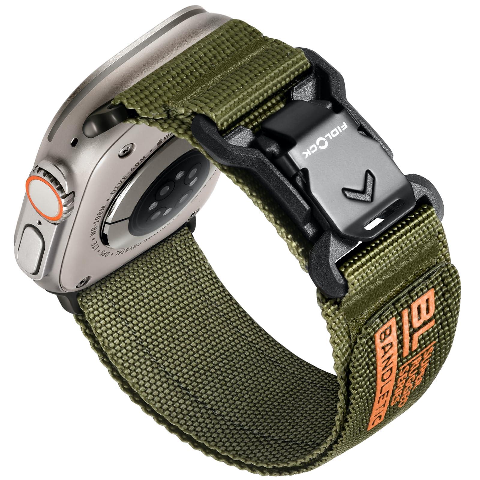 Bandletic R-Steel Silicone Band Compatible with Apple Watch Ultra 2/Ultra Band 49mm/46mm/45mm/44mm/42mm(3/2/1) + Fidlock R-Nylon Magnetic Band - Image 6