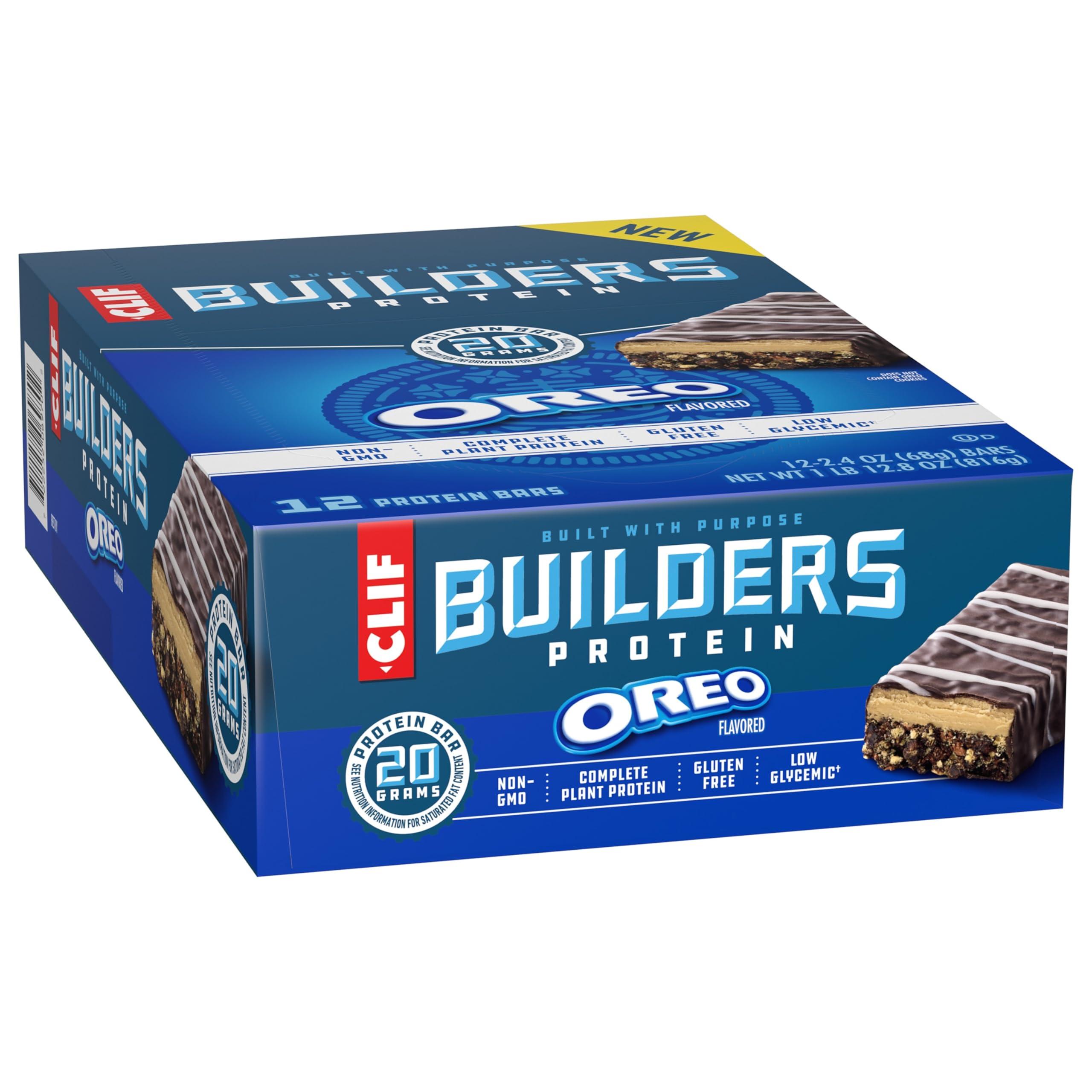 CLIF BUILDERS Protein Bars - OREO-Flavored - 20g Plant Based Protein - Gluten Free - Non-GMO - Low Glycemic - No Artificial Sweeteners - 2.4 oz. (12 Pack) - Image 4