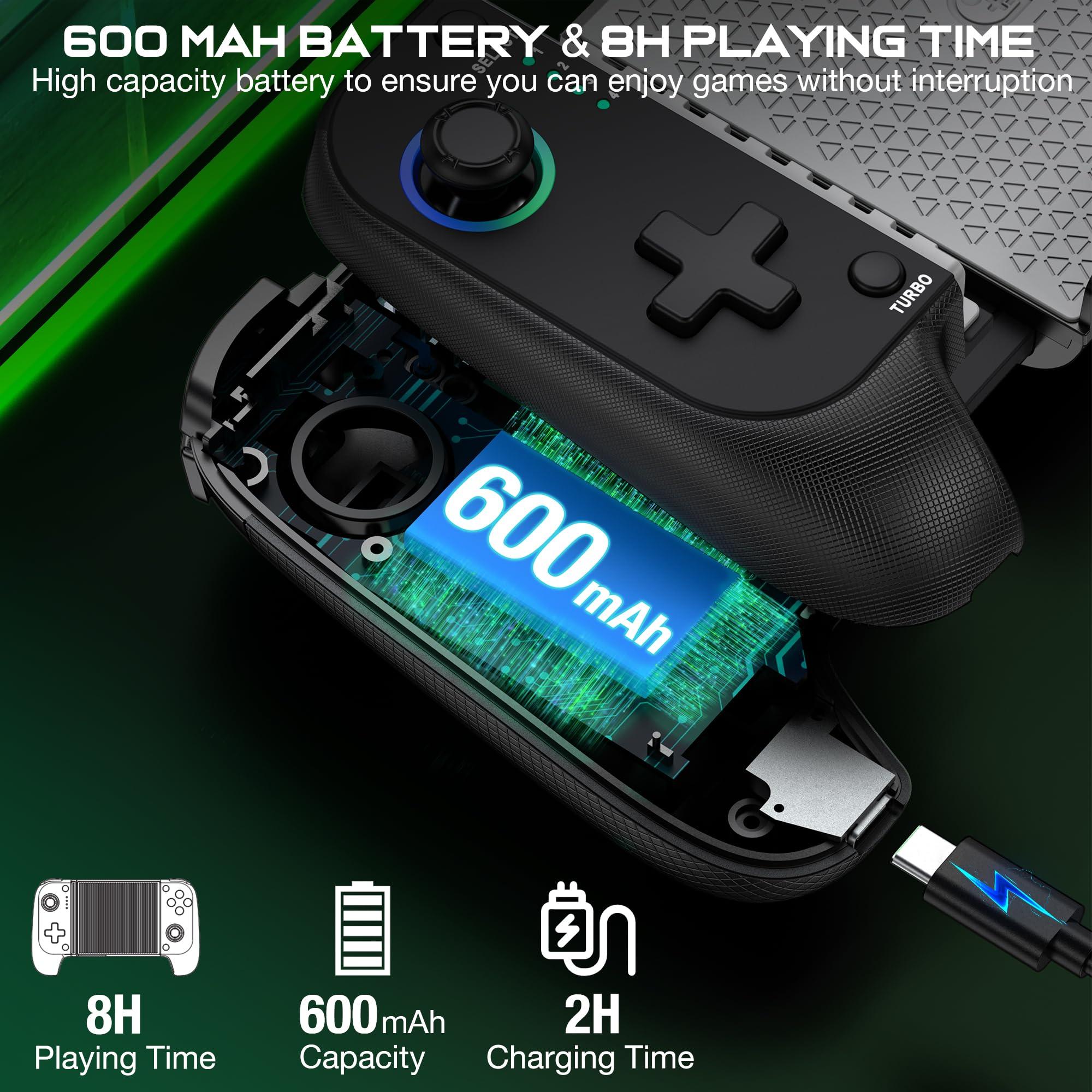 Wireless Phone Controller for iPhone/Android No Deadzone, Mobile Gaming Controller Support Xbox Game Pass, PlayStation, Steam Link, Call of Duty, Roblox, Cloud Gamepad for iOS with Dynamic LED Lights - Image 5