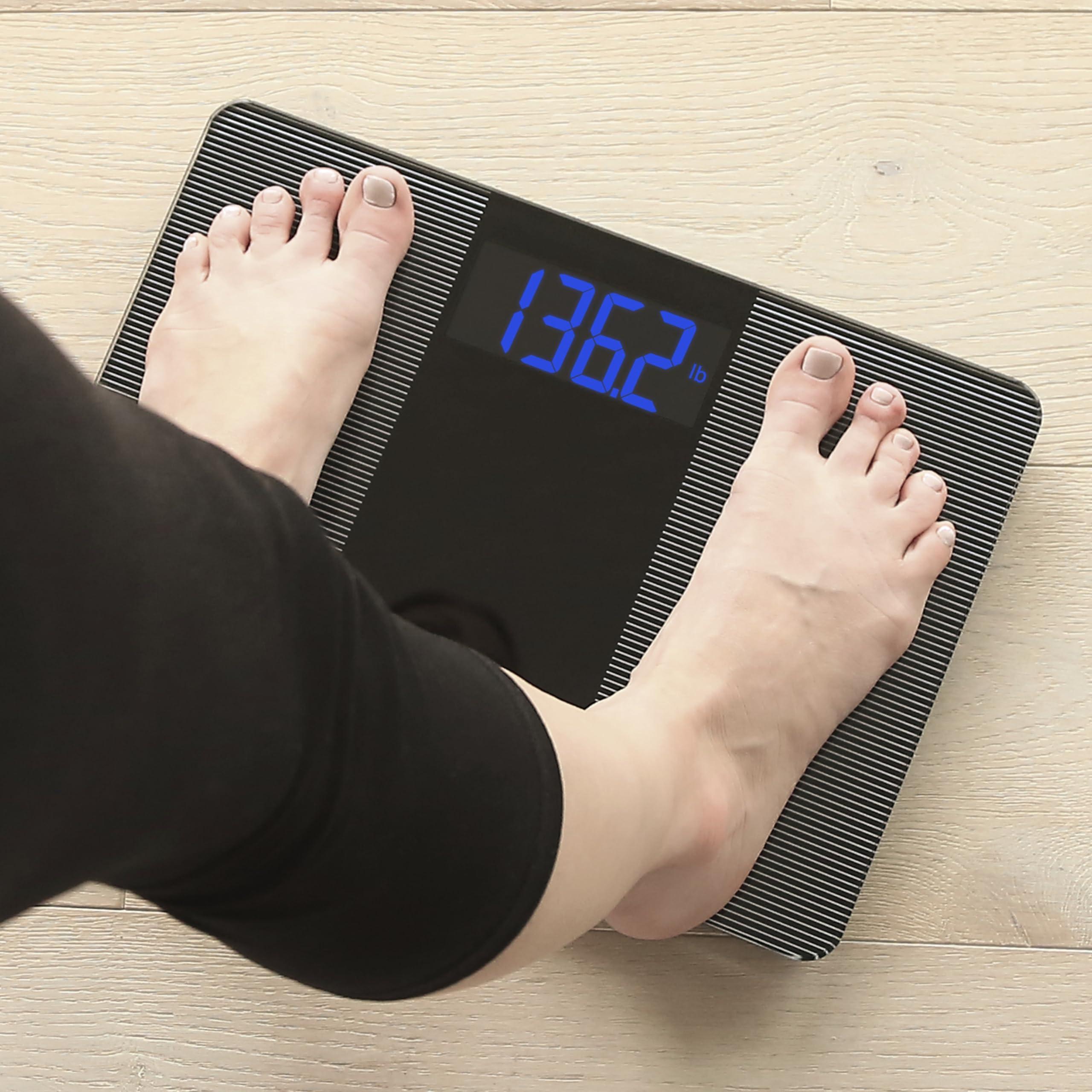 Escali Extra Wide Digital Bathroom Scale for Body Weight with Wide Platform for Natural Stance and Stability, High Capacity of 400 lb, Batteries Included - Image 6