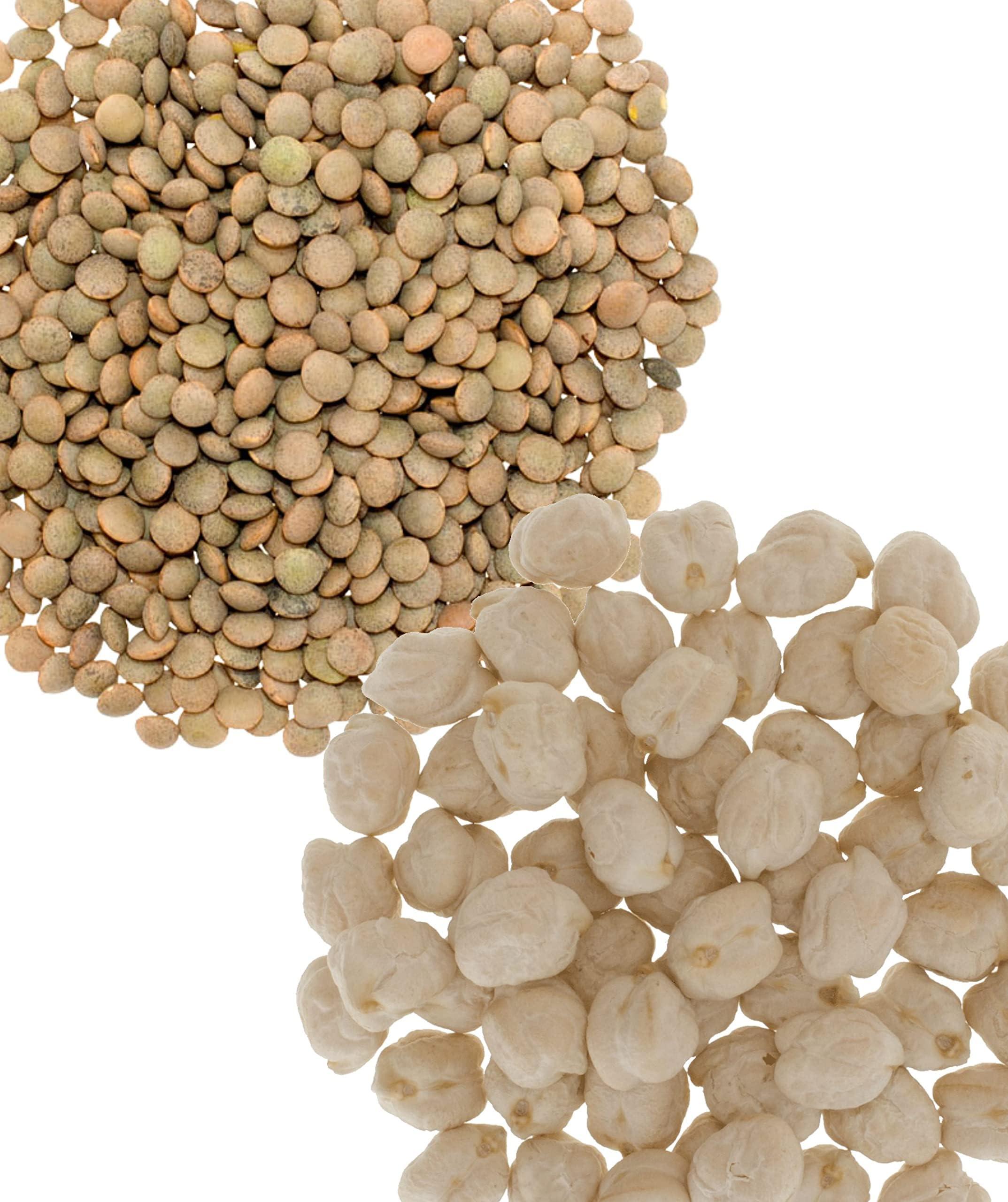 Certified Glyphosate Residue Free Chickpeas and Brown Lentils | 10 LBS Total | Desiccant Free | Family Farmed in Washington State | Non-GMO Project Verified | Kosher | Field Traced | Burlap Bags (5 Pound, Pack of 2) - Image 2
