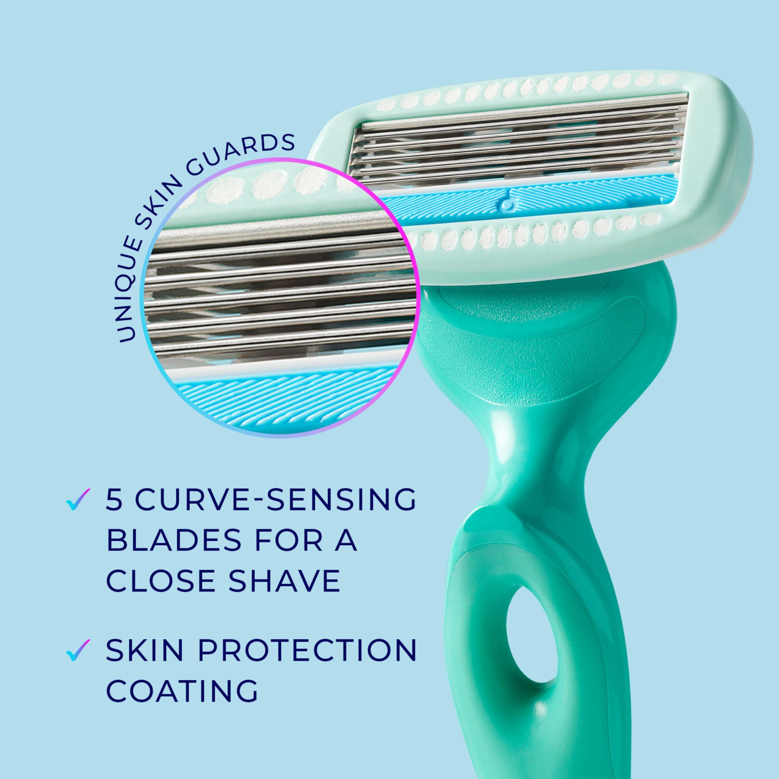 Schick Hydro Silk Ultra Sensitive Razor for Women | Womens Razor for Sensitive Skin, 5 Blade Razors for Women, Womens Razors for Shaving, Includes 1 Handle & 5 Refills - Image 8