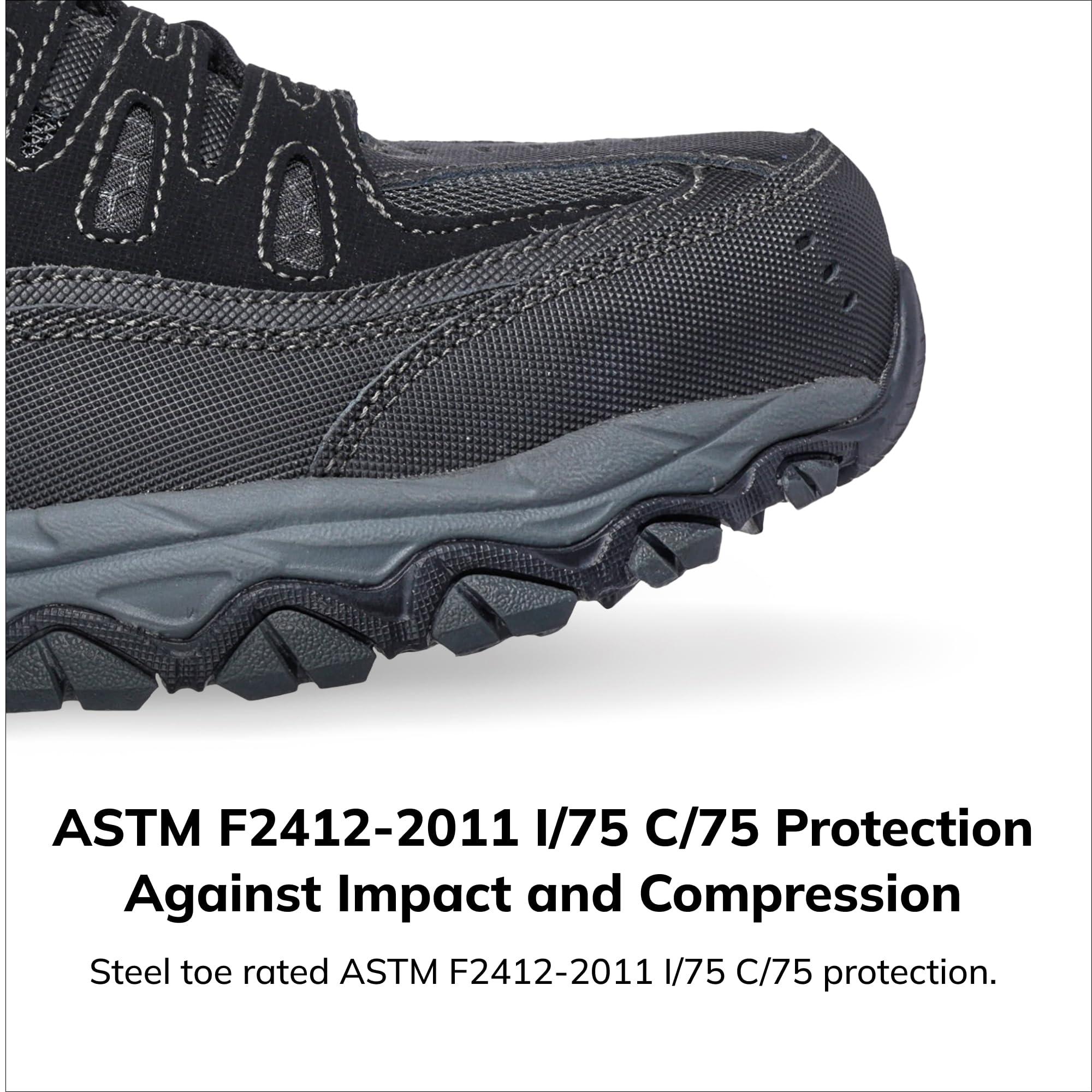 Skechers Men's Cankton Steel Toe Construction Shoe – Electrical Hazard Rated, Memory Foam - Image 2