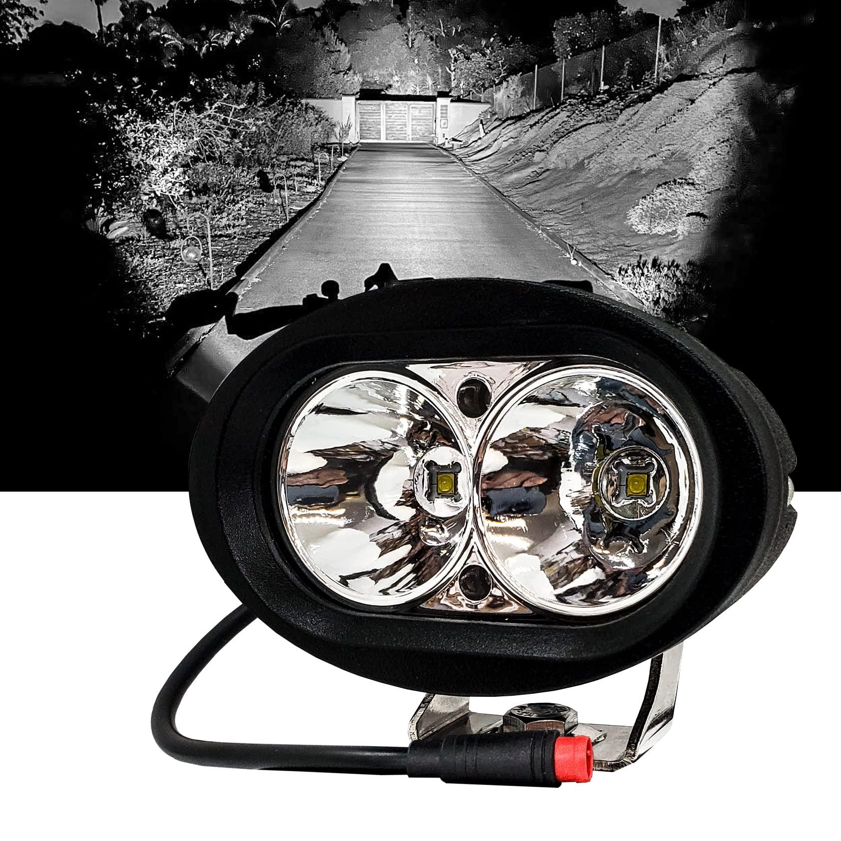 OZ-USA E-bike White LED Headlight High Output 6000K Compatible with Vamoose Mammoth Rad Power Bikes RadMini RadRover RadExpand RadRunner - Image 2