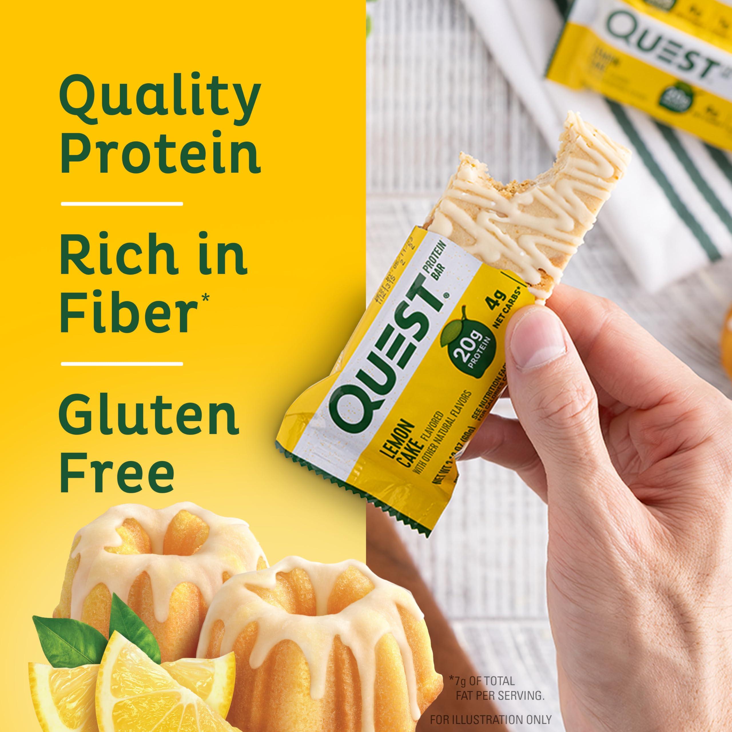 Quest Nutrition Lemon Cake Protein Bars, High Protein, Low Carb, Gluten Free, Keto Friendly, 12 Count (Pack of 1) - Image 5