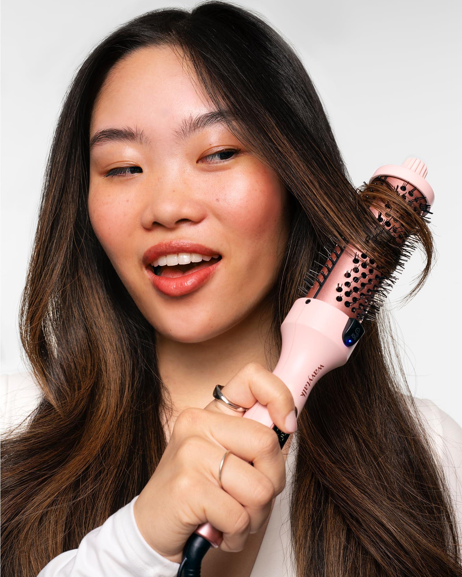 Wavytalk Thermal Brush, Blowout Boost 1.5 inch Heated Round Brush for Blowout Look, Dual Voltage, Pink, Sakura, Tourmaline Ceramic, Negative Ion Technology, 5 Temperature Settings, Less Damage - Image 7