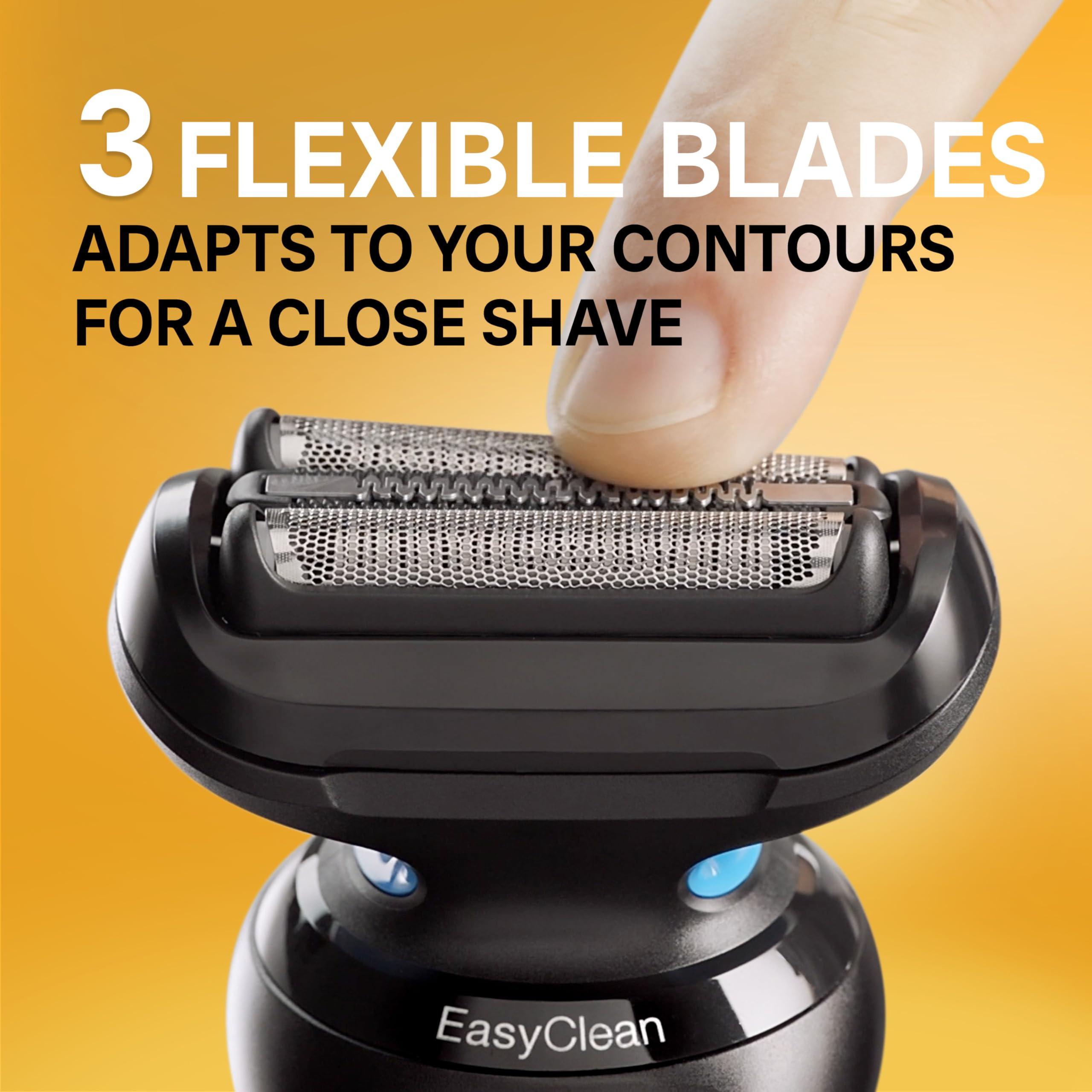 Braun Electric Shaver for Men, Series 5 5150cs, Wet & Dry Shave, Turbo Shaving Mode, Foil Shaver, with Beard Trimmer, Body Groomer and Charging Stand, Blue - Image 6