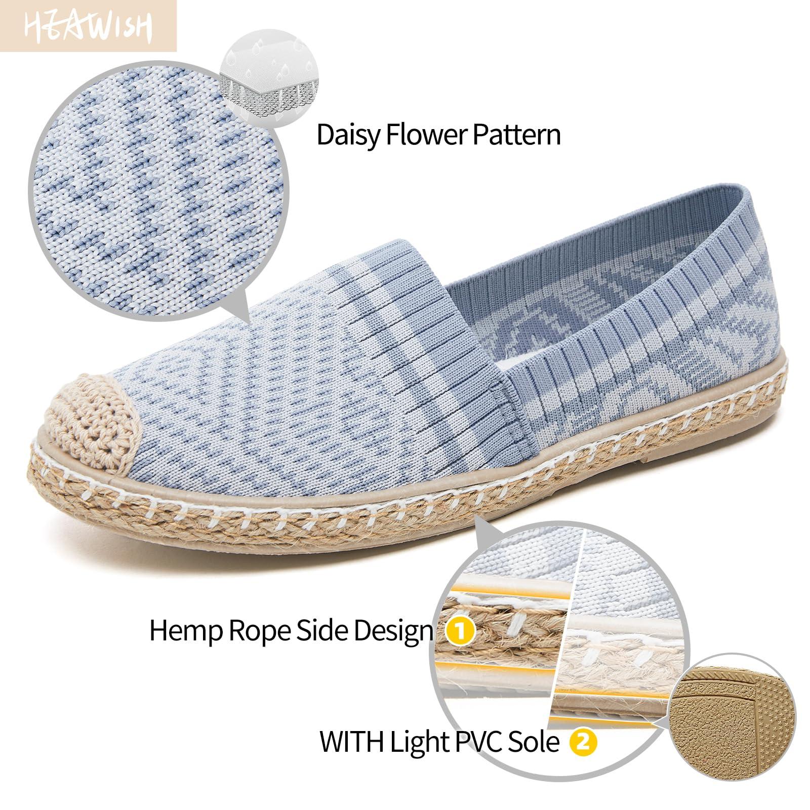 HEAWISH Ballet Flats for Women Loafer Slip on Shoes,Breathable Womens Shoes Dressy Casual Espadrilles for Women Rope Loafer Flats - Image 3