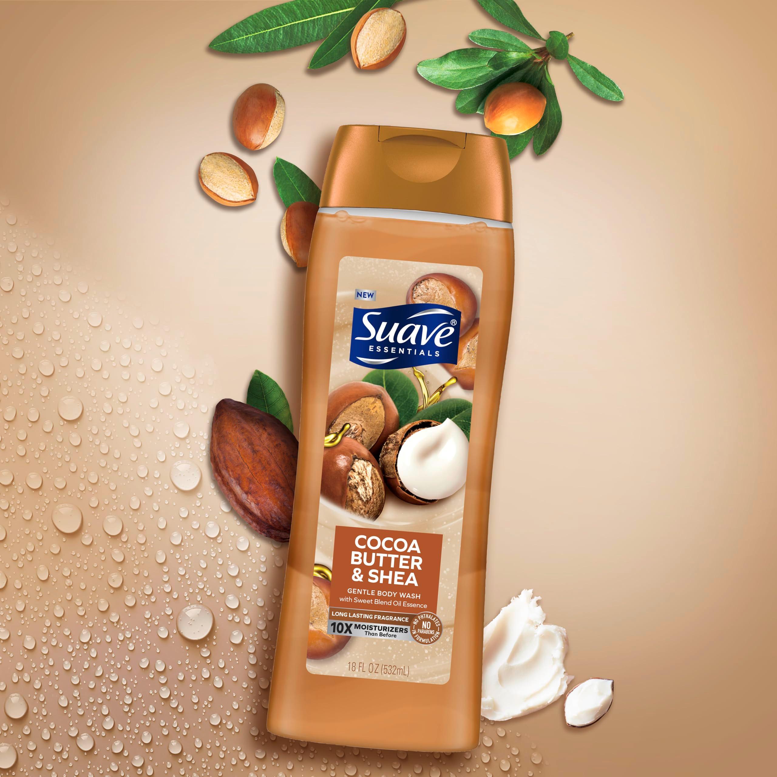 Suave Moisturizing Body Wash, Cocoa Butter and Shea with Vitamin E Extract, No Parabens, No Phtahaltes, 18 Oz Pack of 6 - Image 11