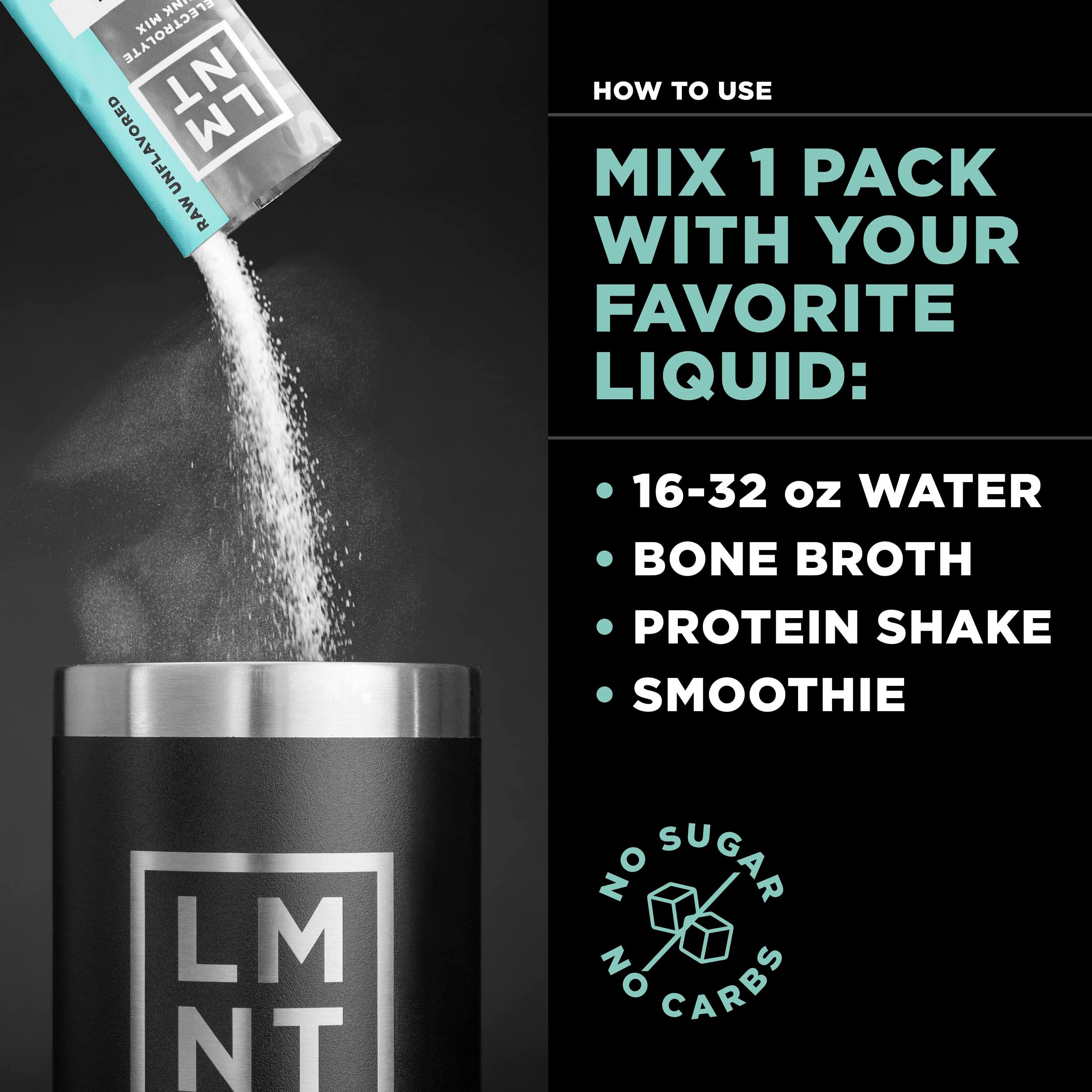 LMNT Zero Sugar Electrolytes - Raw Unflavored Salt | Drink Mix | 30-Count - Image 6