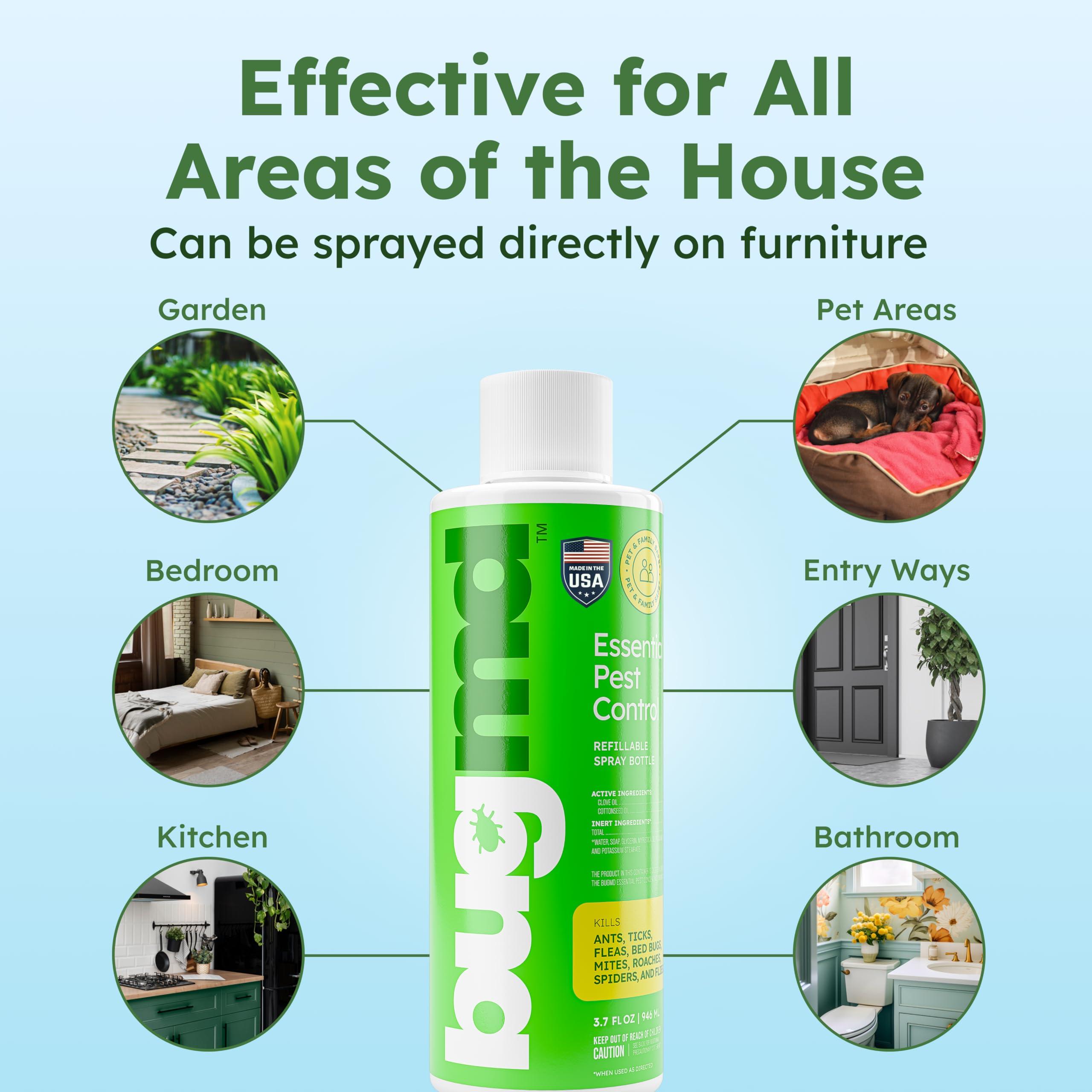 BugMD Ant Killer & Bug Spray Concentrate 3.7 oz and Empty Refillable Spray Bottle 32 oz. - Image 4
