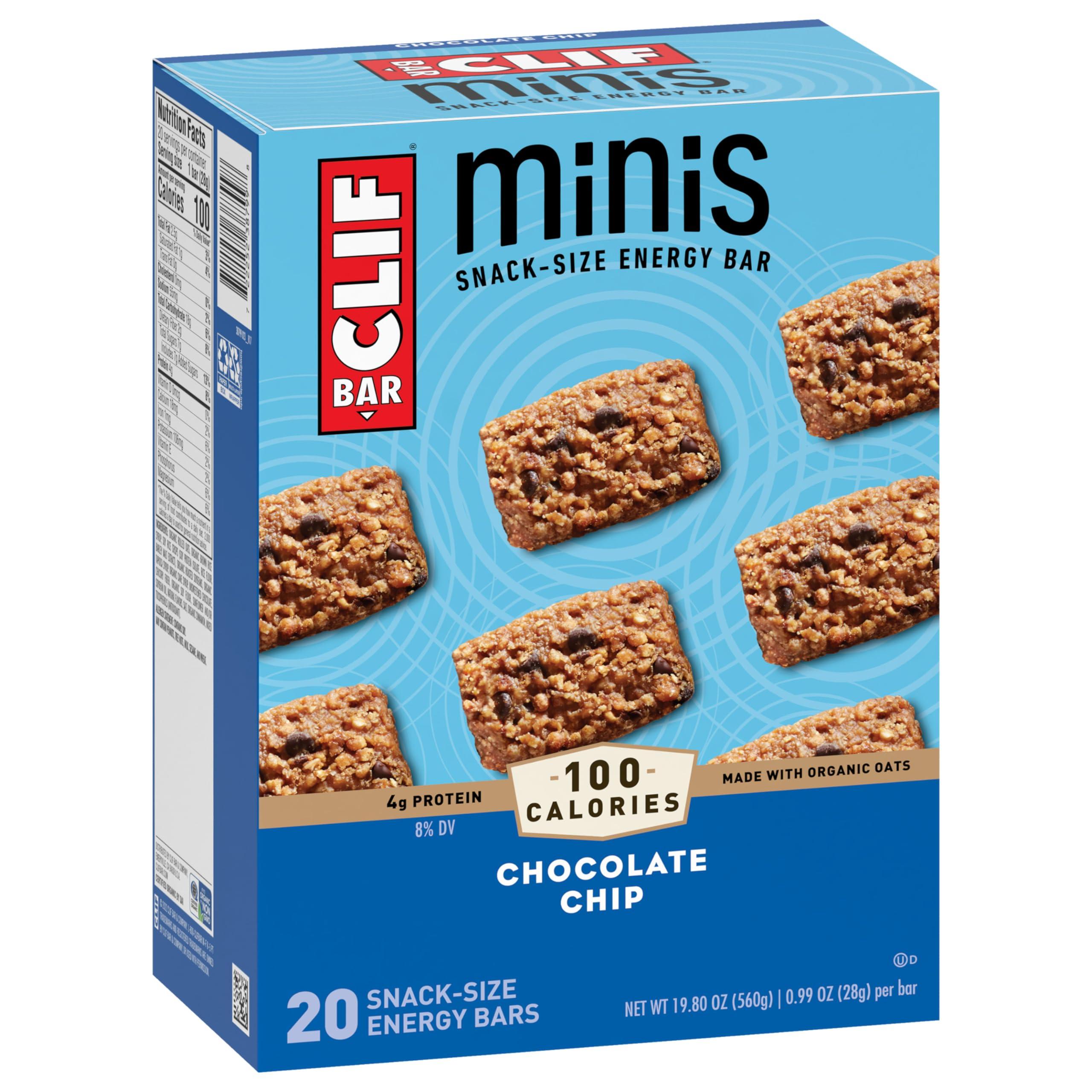 CLIF BAR Minis - Chocolate Chip - Made with Organic Oats - 4g Protein - Non-GMO - Plant Based - Snack-Size Energy Bars - 0.99 oz. (20 Pack) - Image 11