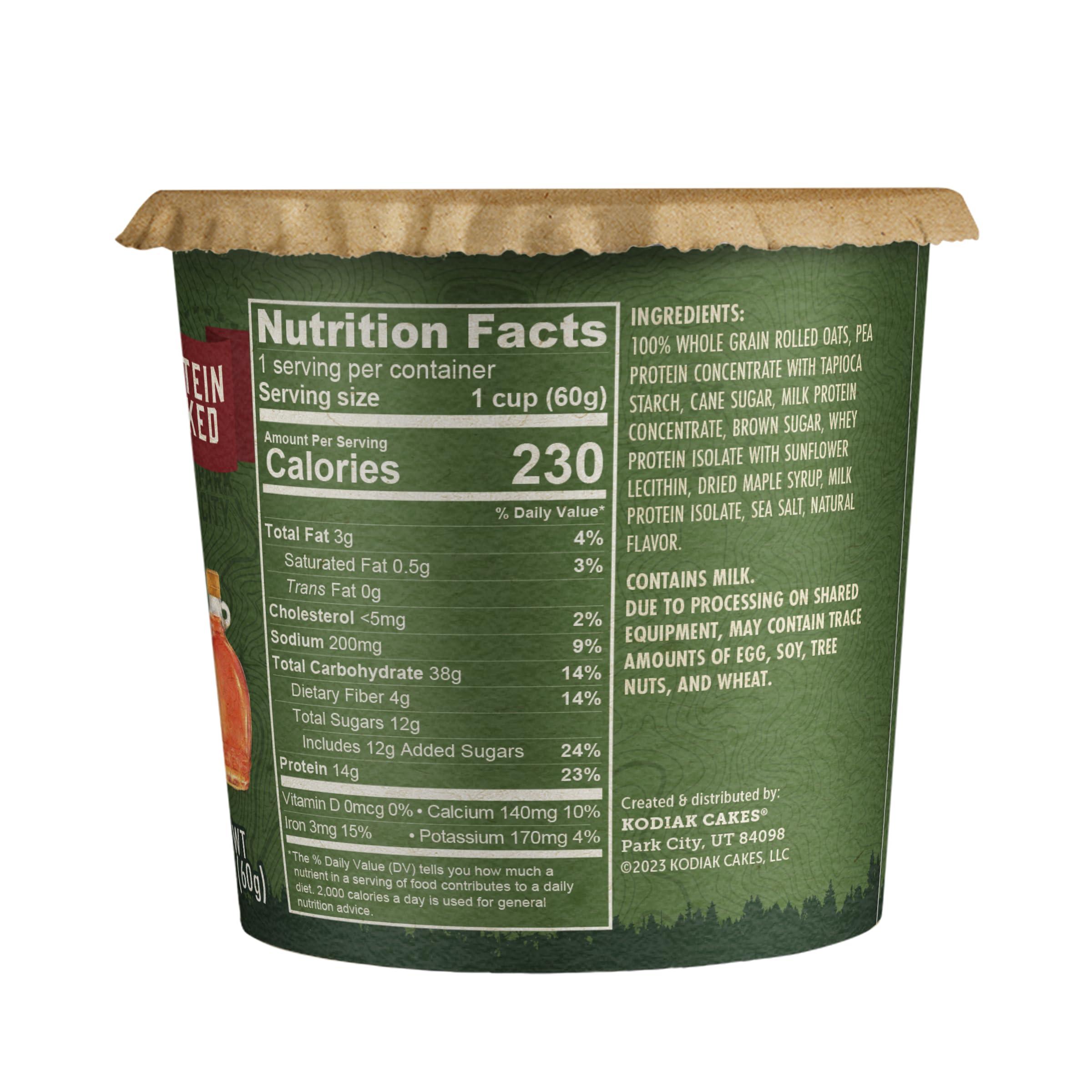 Kodiak Cakes Instant Protein Maple & Brown Sugar Oatmeal in a Cup, 2.12oz (Pack of 12) - Image 2