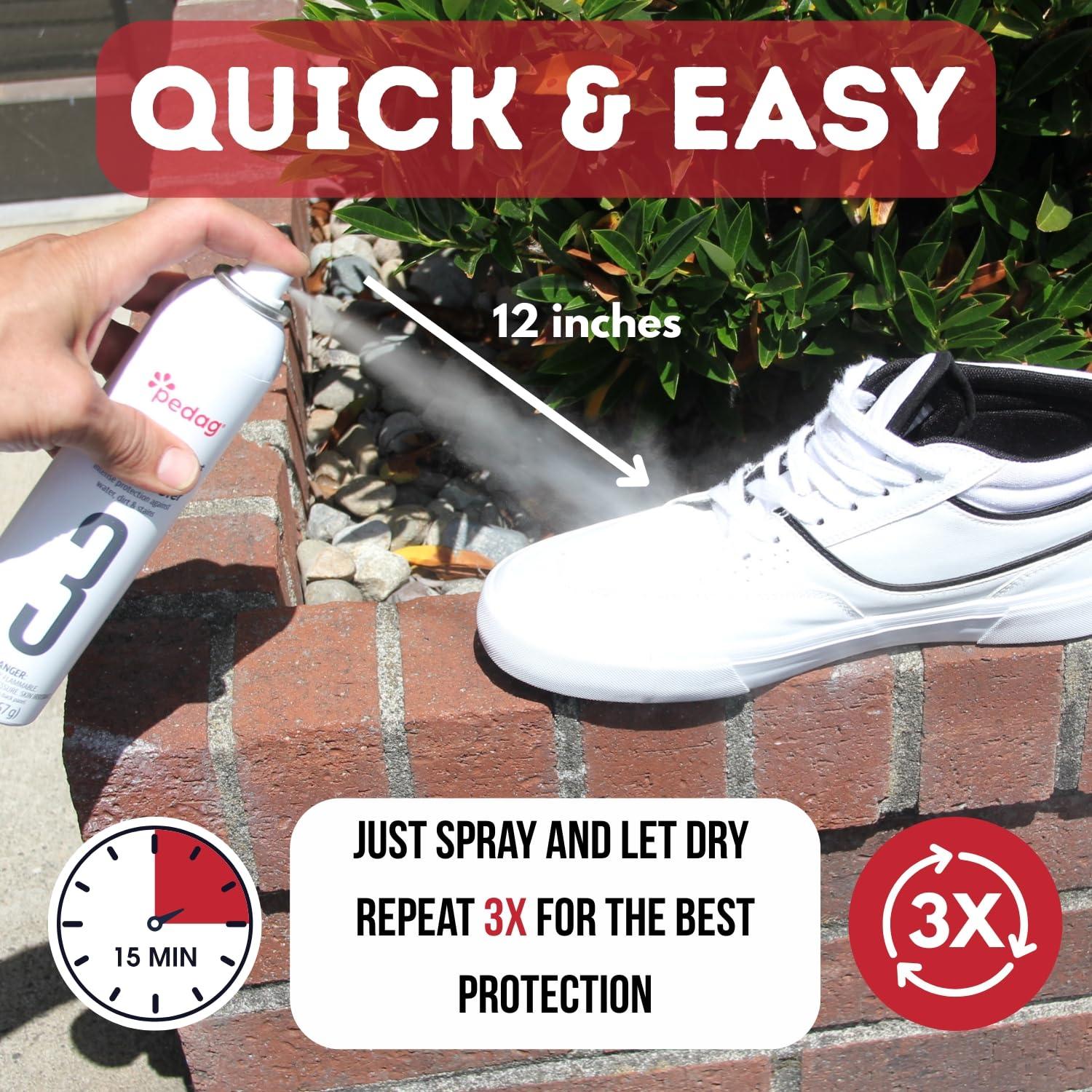 Pedag PFAS-Free Waterproofer | German Made | Heavy Duty Waterproof and Stain Repellent | Canvas & Fabric Spray Protector | Waterproofing Spray and Guard for Boots, Shoes, Tents, Hats, Jackets | 1 Can - Image 3
