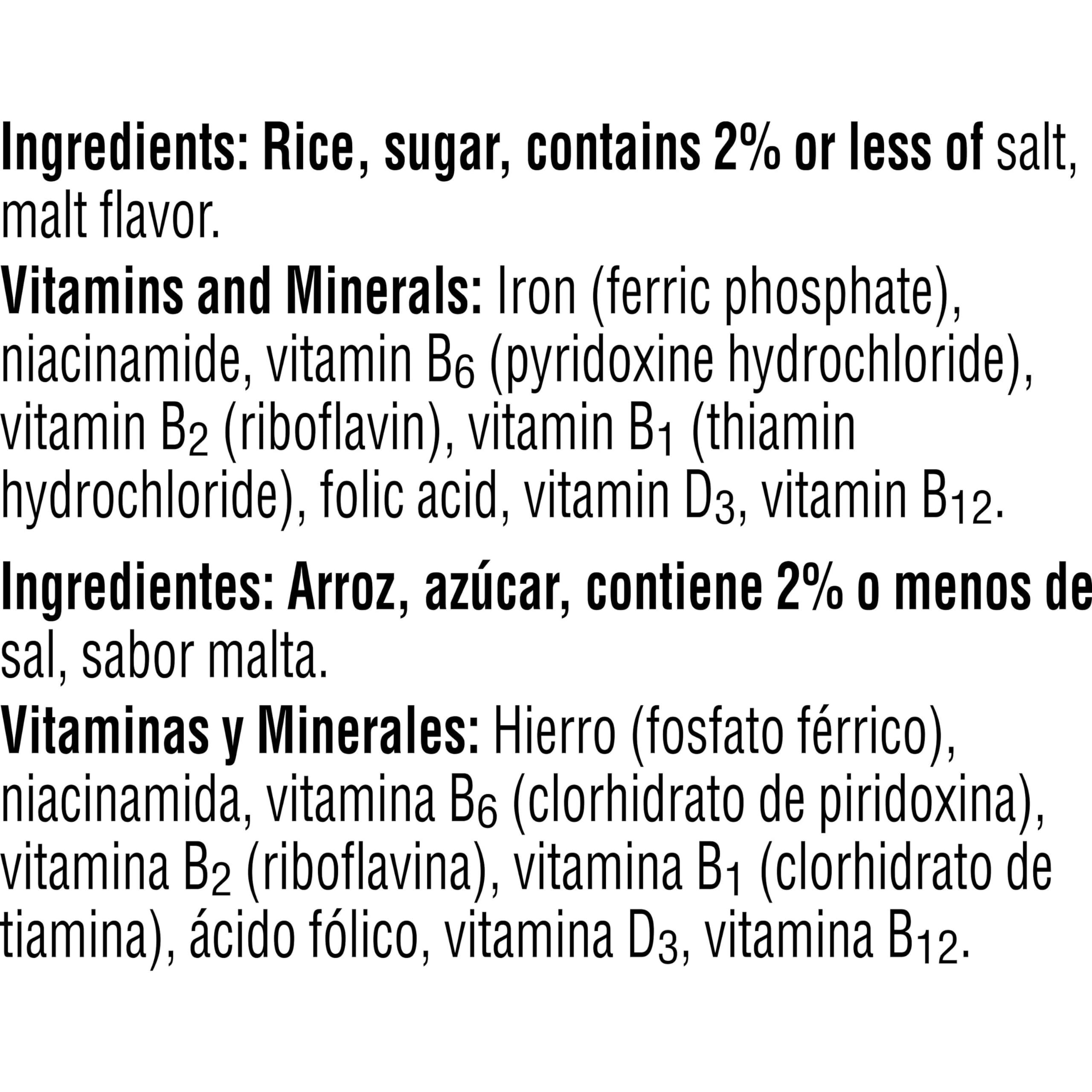 Kellogg's Rice Krispies Breakfast Cereal, 8 Vitamins and Mineral, Large Size, Original, 12oz Box (1 Box) - Image 12