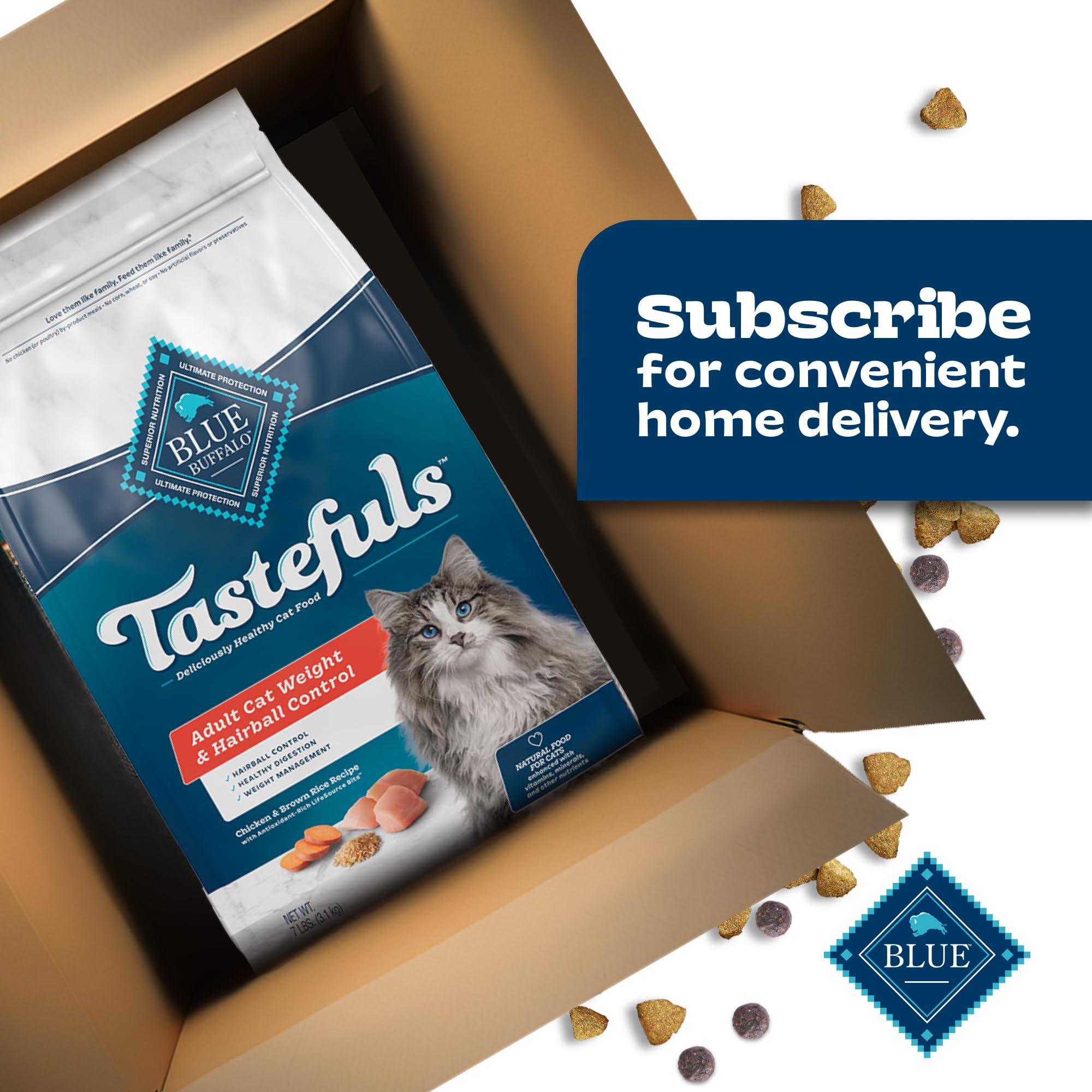 Blue Buffalo Tastefuls Adult Dry Cat Food for Weight Management & Hairball Control, Made in the USA with Natural Ingredients, Chicken Recipe, 7-lb Bag - Image 12