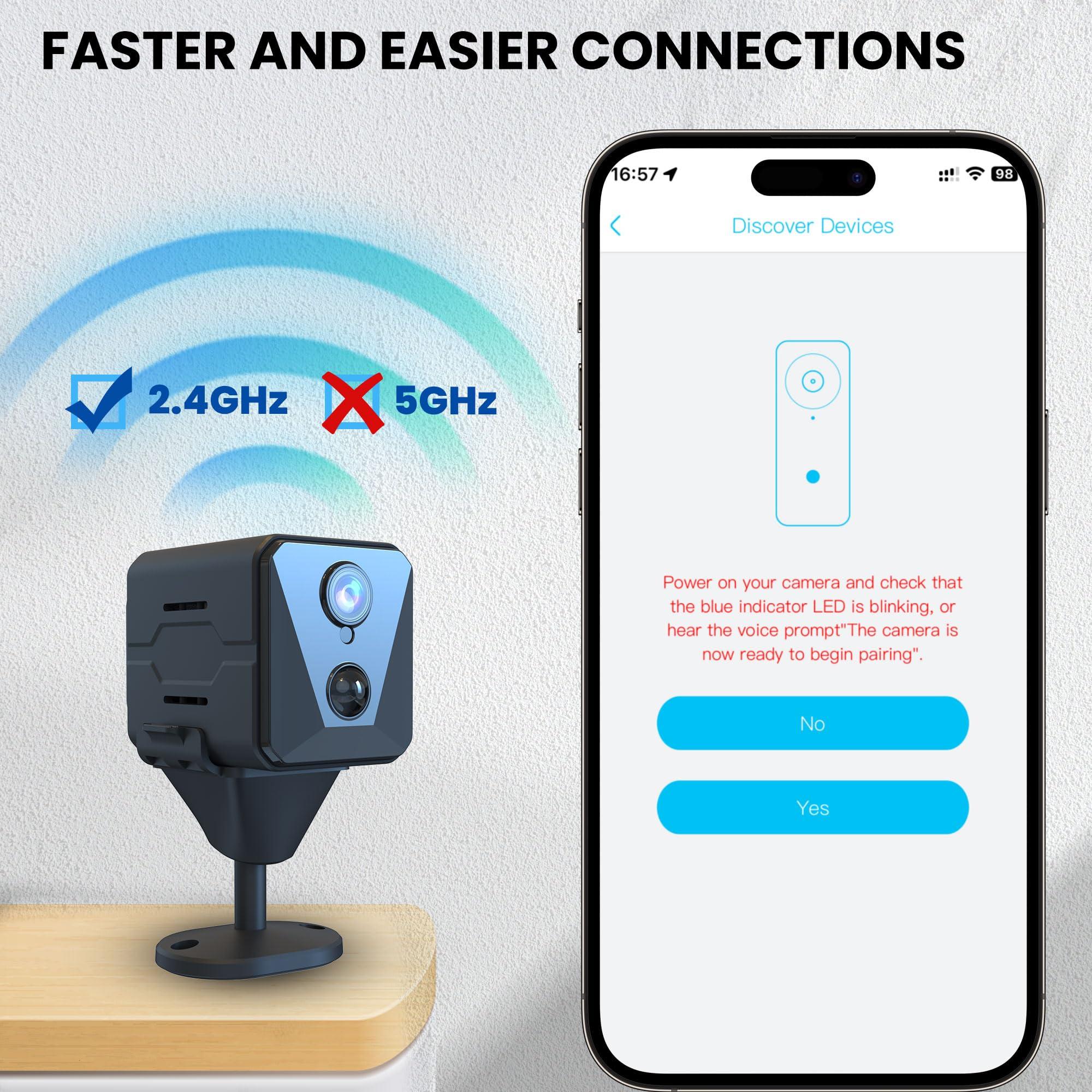 Funstorm 2025 Upgraded Security Camera, 4K HD Mini Nanny Cam for Home with Night Vision, WiFi Indoor Camera, 100 Days Long Battery Life, Motion Detection, Remote Viewing, Wireless Surveillance Cam - Image 7