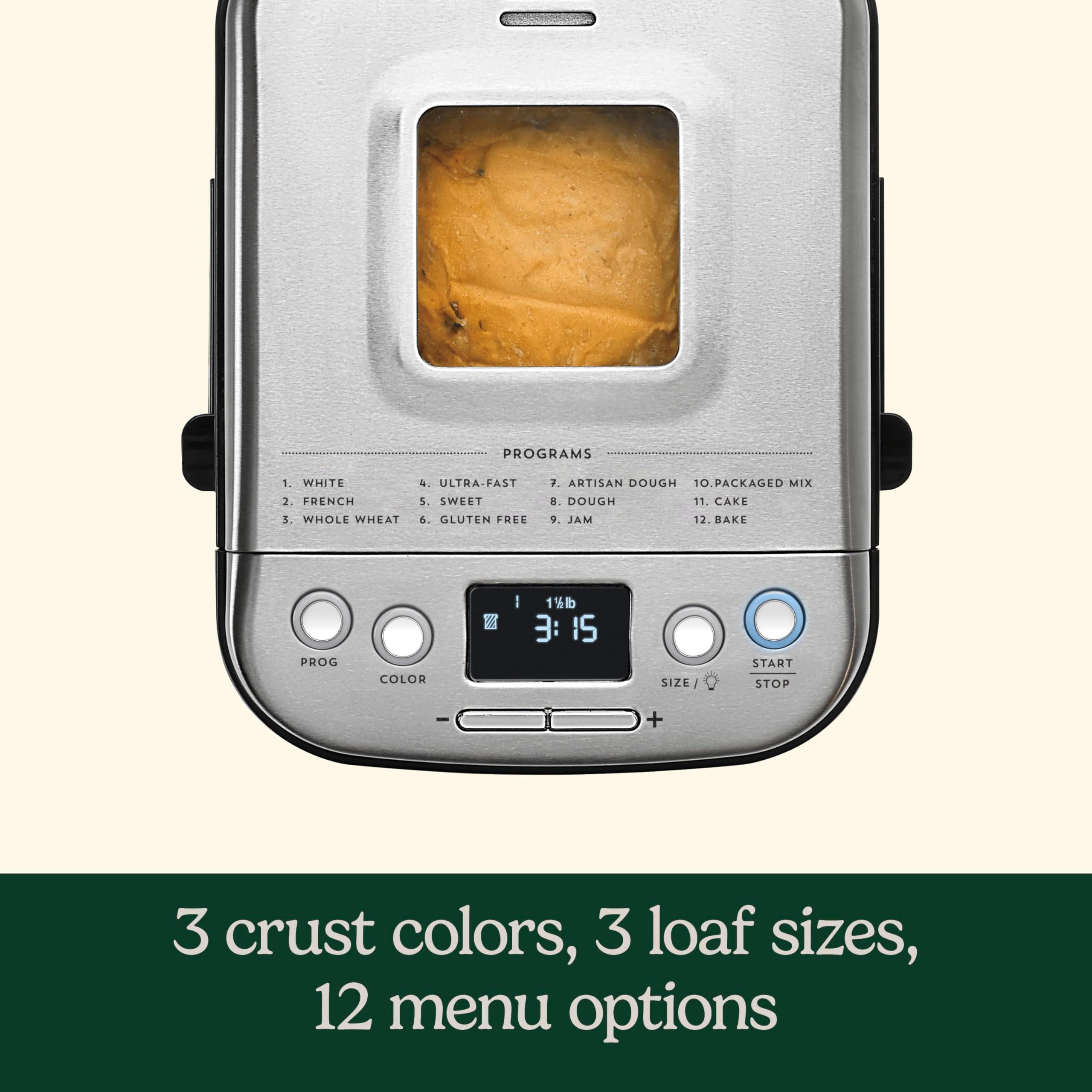 Cuisinart Bread Maker Machine, Compact and Automatic, Customizable Settings, Up to 2lb Loaves, CBK-110NAS - Image 4