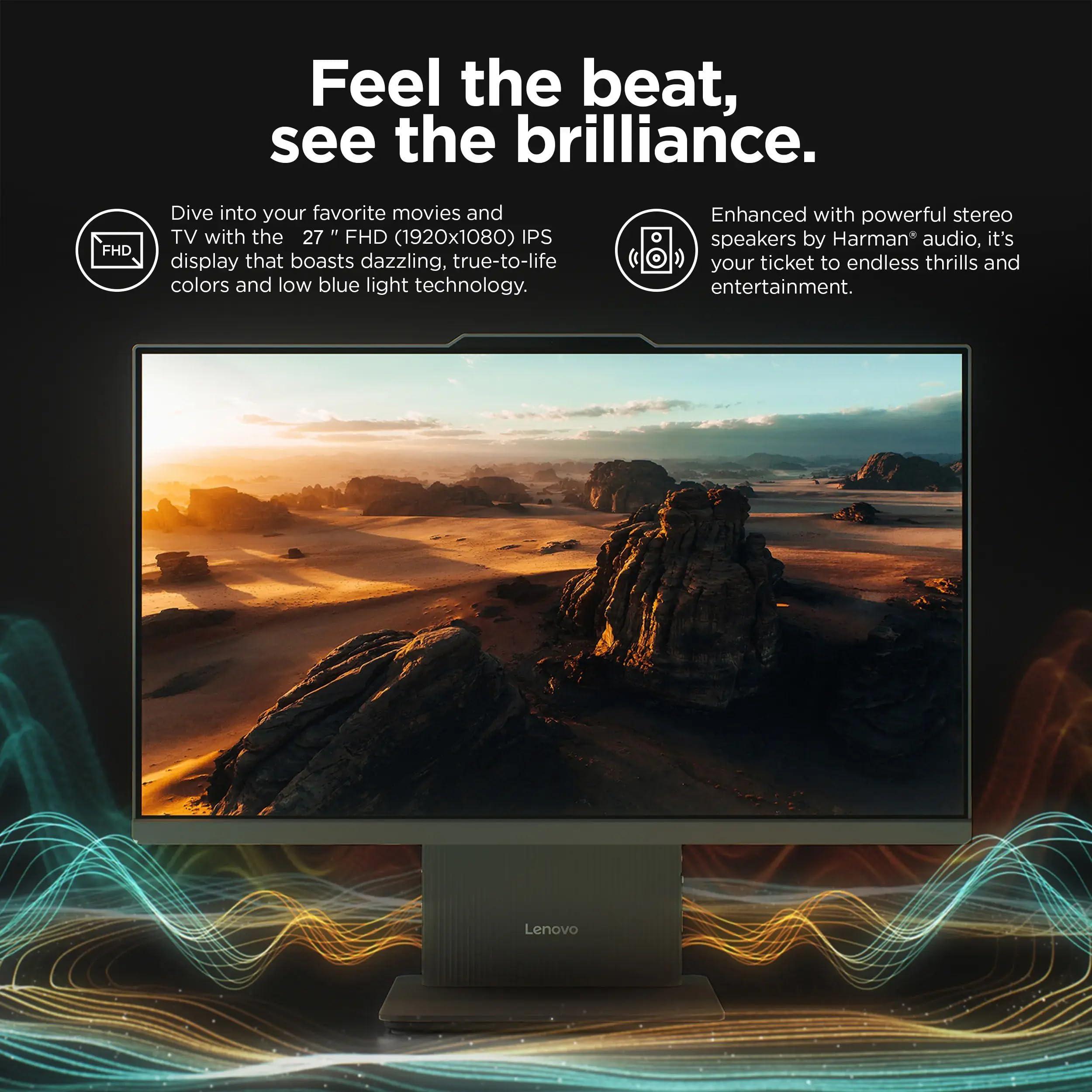 Lenovo ThinkCentre All-in-One Desktop Computer, 24" FHD IPS Display, 5-core Intel U300 Processor, 16GB DDR5, 256GB SSD, Wi-Fi 6, USB-C, HDMI in&Out, Wired KB&Mouse, Windows 11 Pro - Image 8