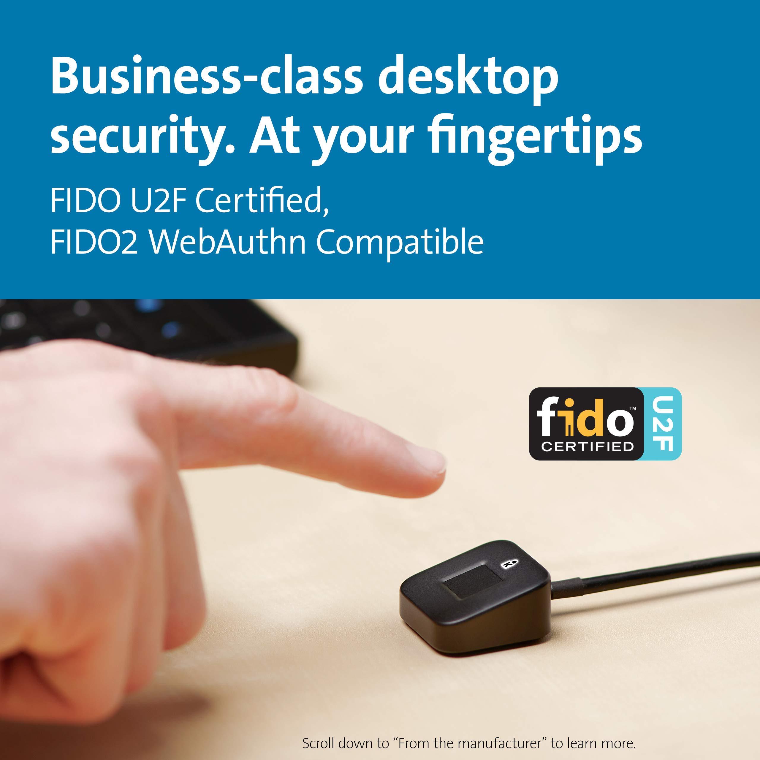 Kensington VeriMark Desktop USB Fingerprint Key Reader - Windows Hello, FIDO U2F, FIDO2 (K62330WW) - Image 2