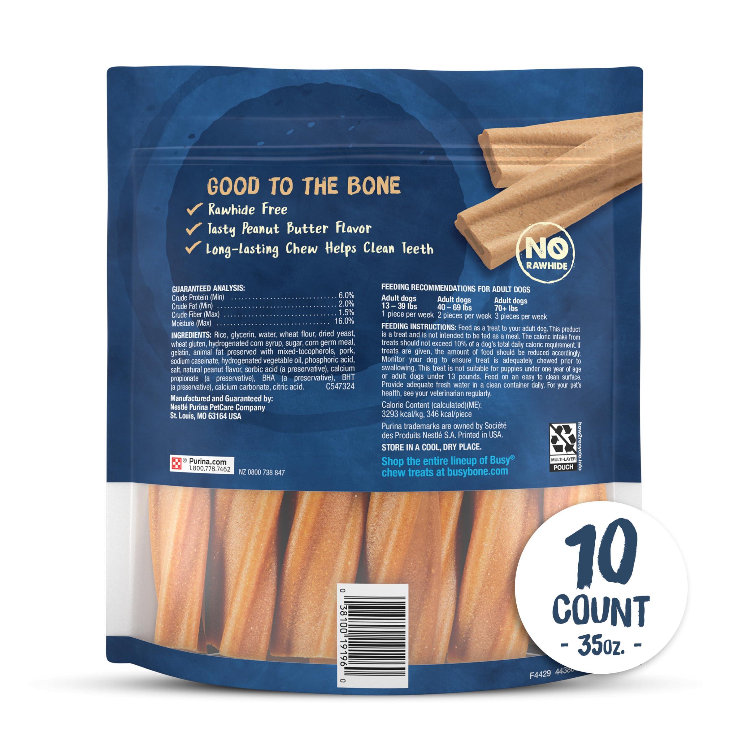Purina Busy Bone Adult Dog Chew Bone Treats, Peanut Butter - 10 ct. Pouch - Image 6