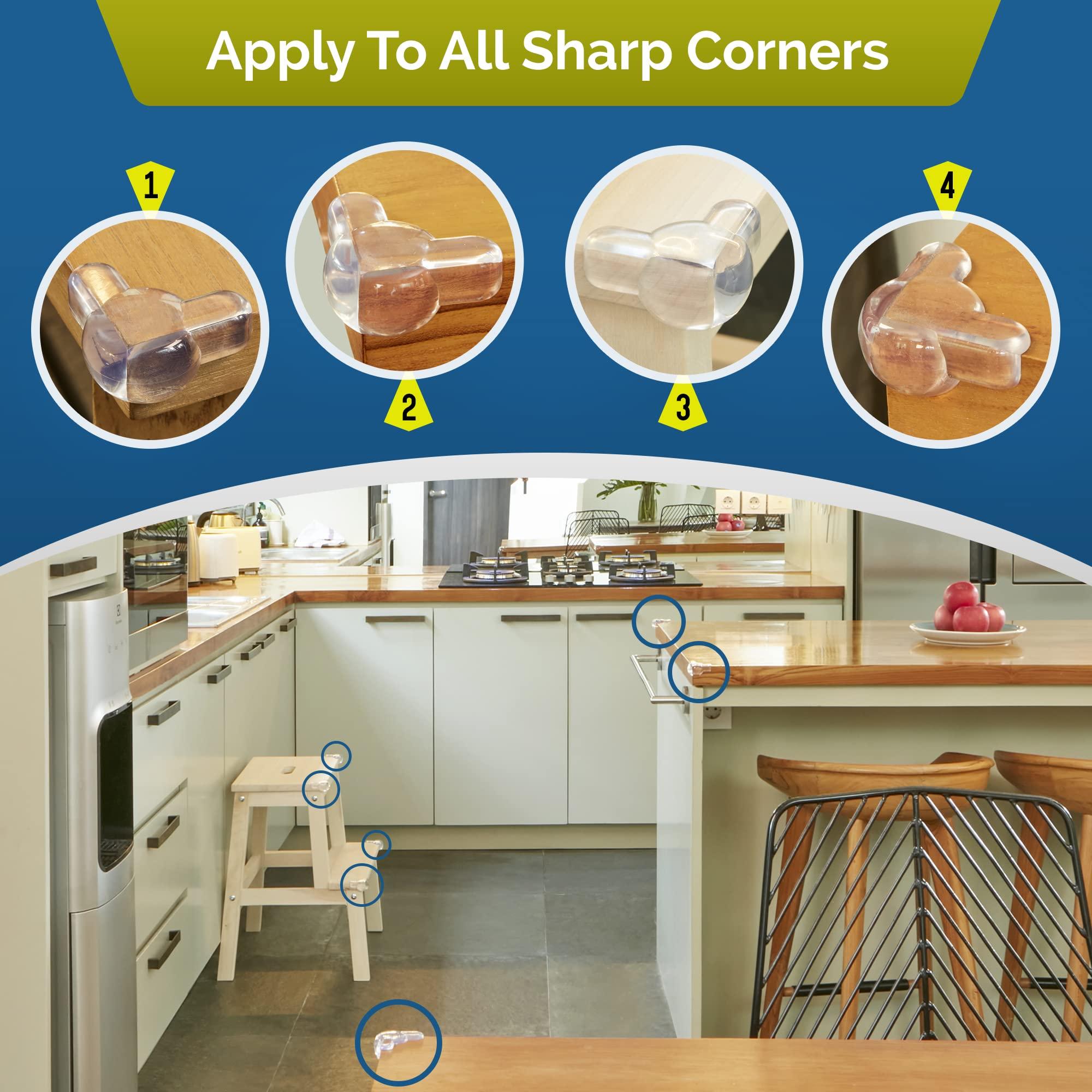 Corner Protectors for Baby (12 Pack) - Patented - New & Improved Edge Protector for Baby – Transparent Corner Protectors - Baby Safety Products to Baby Proof Corners and Edges - Image 9