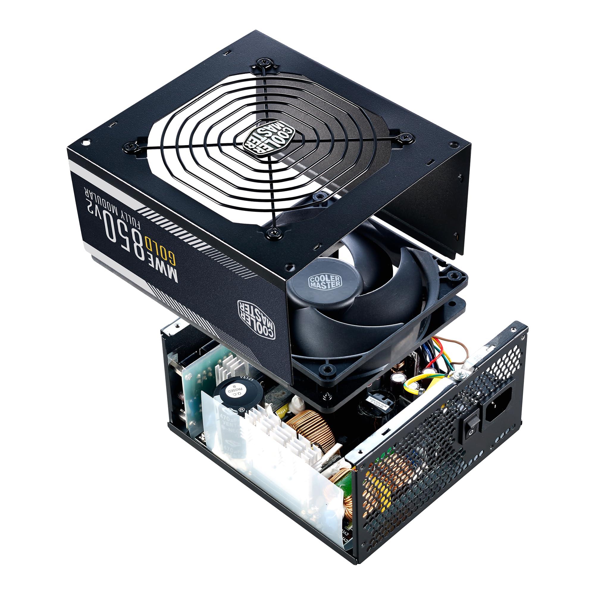 Cooler Master MWE Gold 850 V2 Full Modular, 850W, 80+ Gold Efficiency, 2 EPS Connectors, 120mm HDB Fan, Semi-fanless Operation, 5 Year Warranty - Image 16