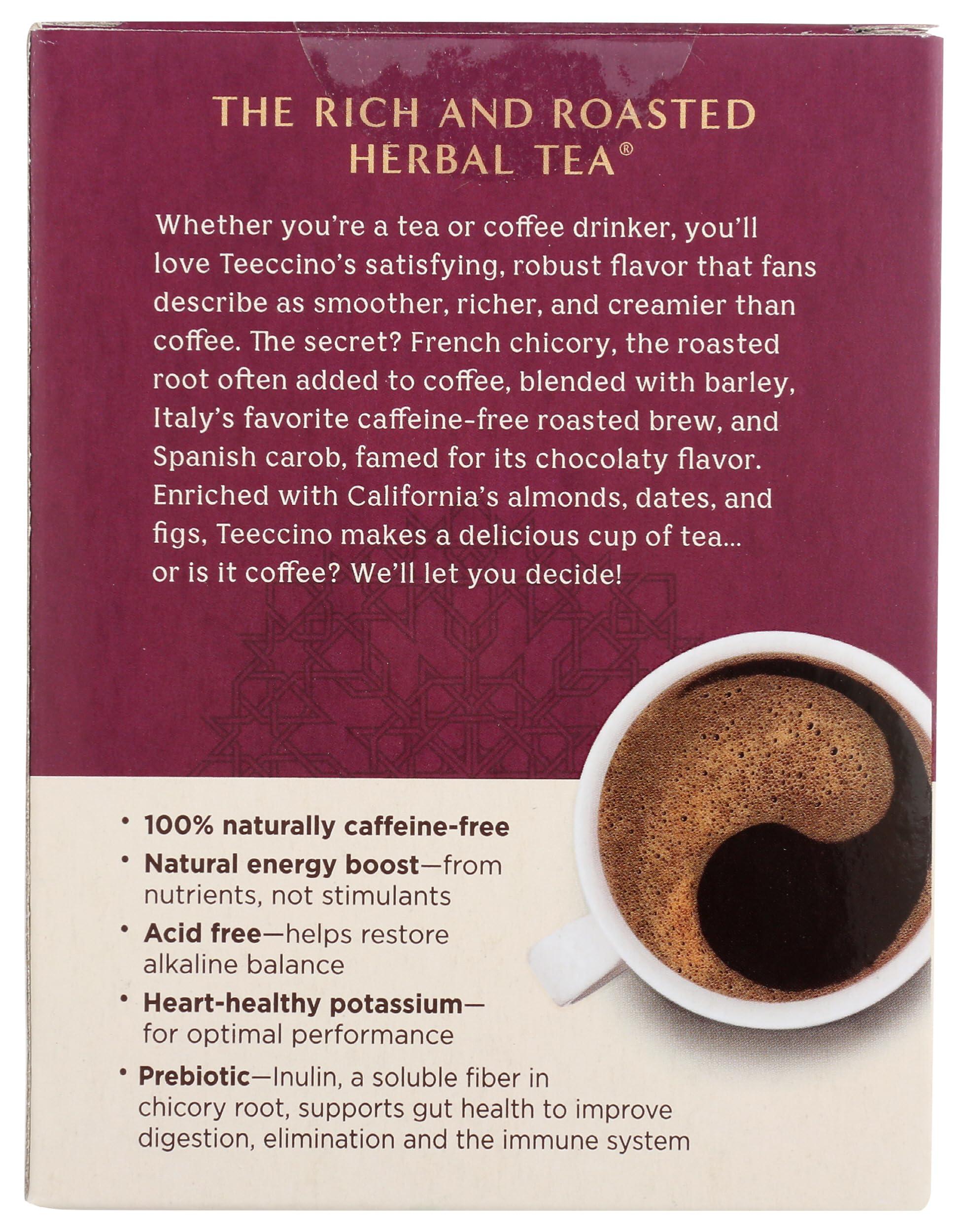 Teeccino Vanilla Nut Herbal Tea - Rich & Roasted Herbal Tea That’s Caffeine Free & Prebiotic For Natural Energy, 10 Tea Bags - Image 3