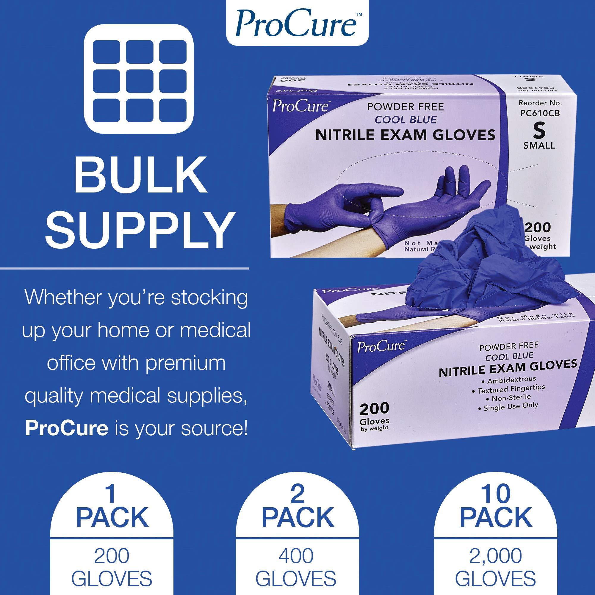 ProCure [200 Count] Disposable Nitrile Gloves - Latex Free, Powder Free Medical Exam Gloves - Image 3