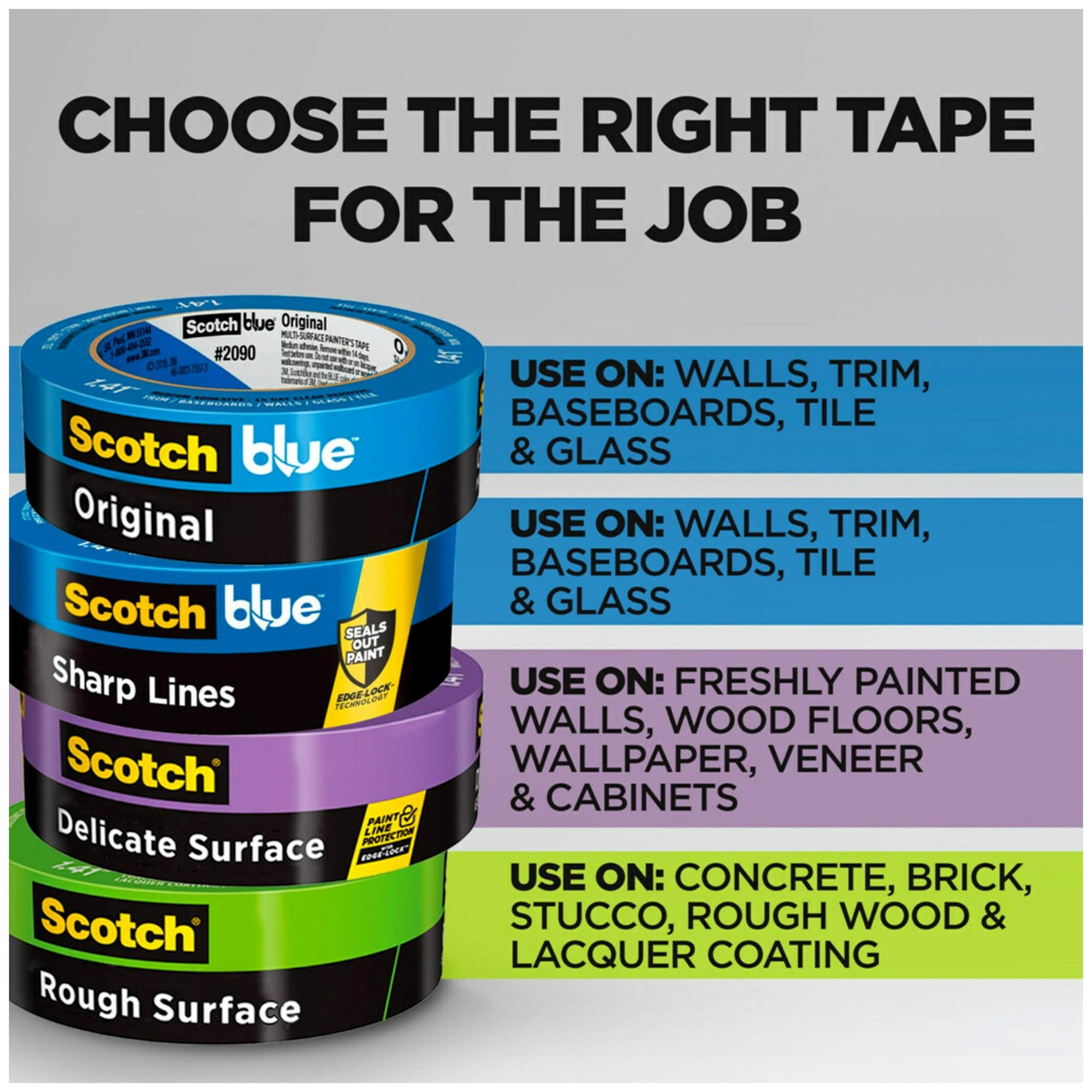 ScotchBlue Original Multi-Surface Painter's Tape, 0.94 Inches x 60 Yards, 12 Rolls, Blue, Paint Tape Protects Surfaces and Removes Easily, Multi-Surface Painting Tape for Indoor and Outdoor Use - Image 10