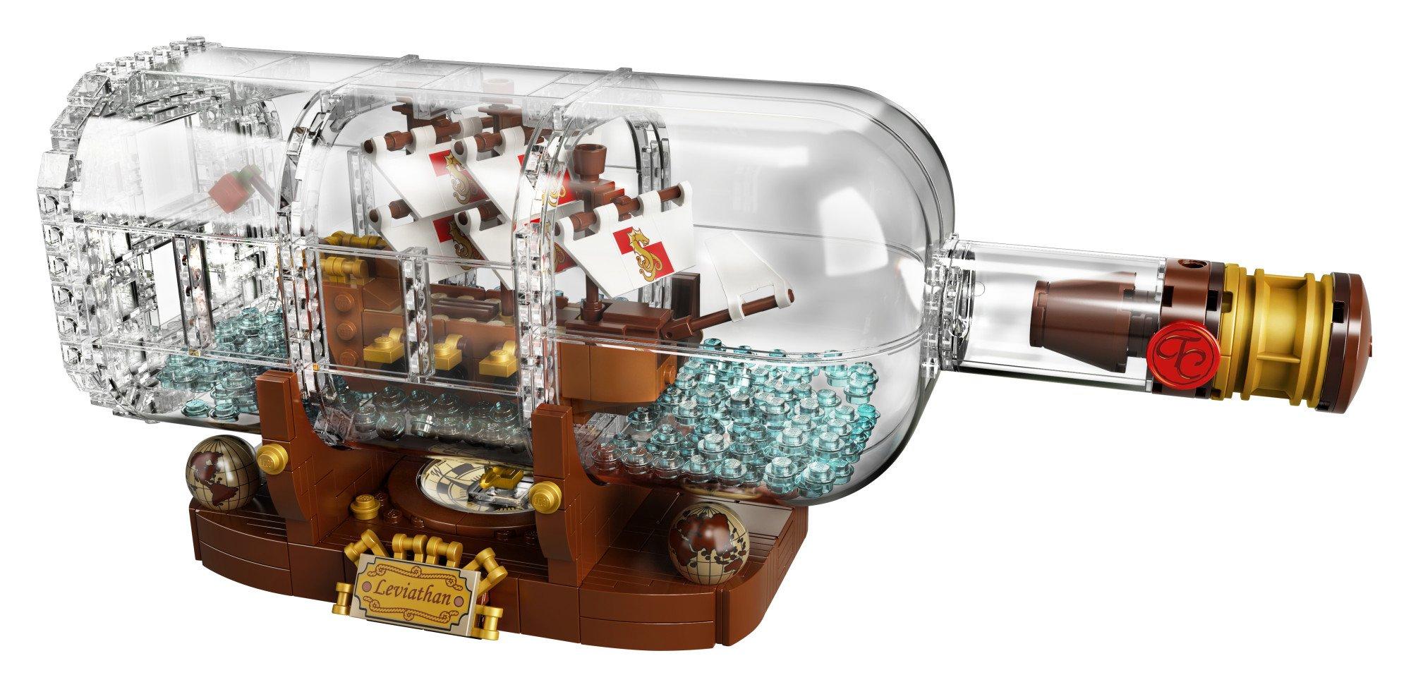 LEGO Ideas Ship in a Bottle 92177 Expert Building Kit, Snap Together Model Ship, Collectible Display Set and Toy for Adults (962 Pieces),Multicolor - Image 3