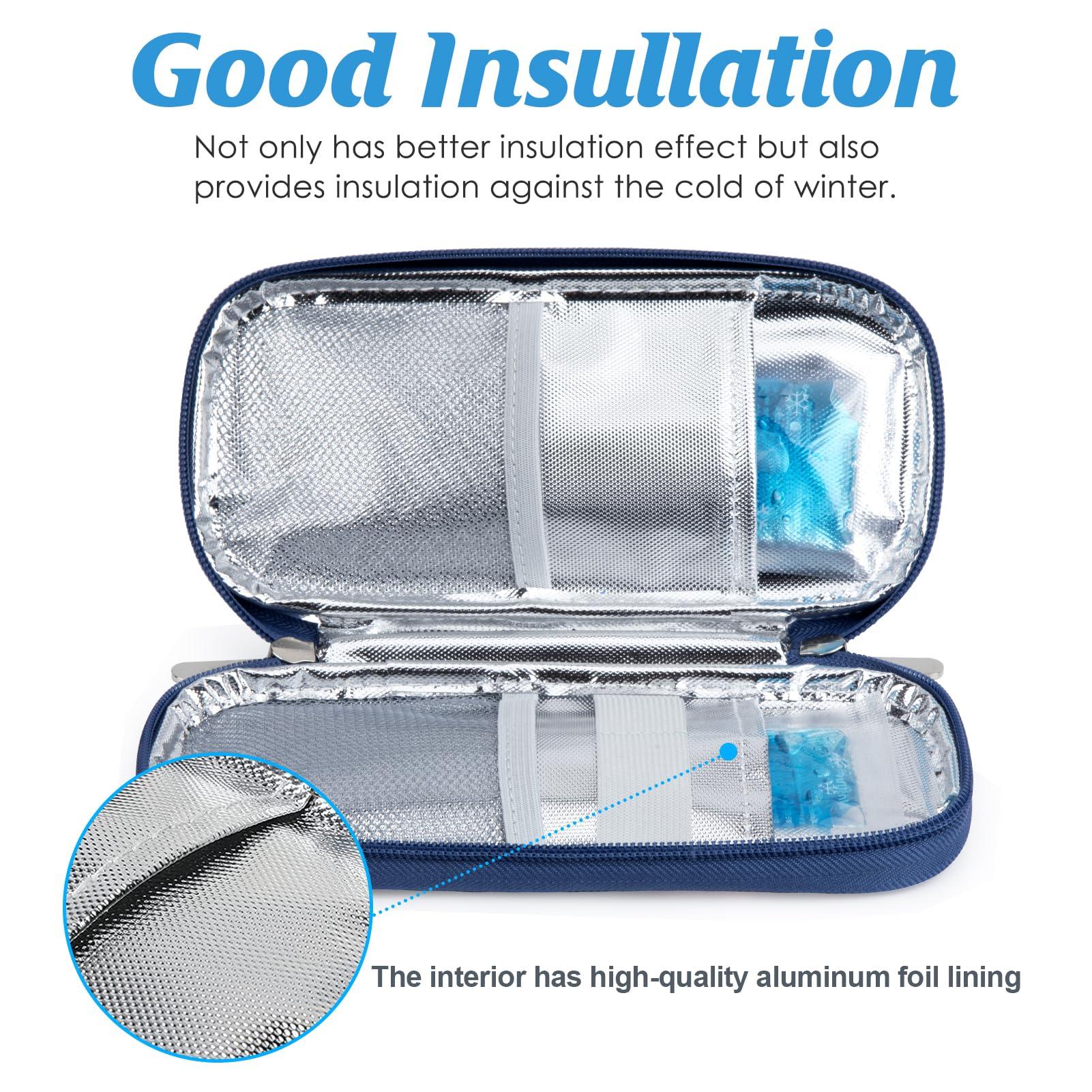 YOUSHARES Insulin Cooler Travel Case TSA Approved Medication Diabetic Supplies Cooler for Travel Refrigerated Medicine Organizer Bag with 2 Ice Pack - Image 5