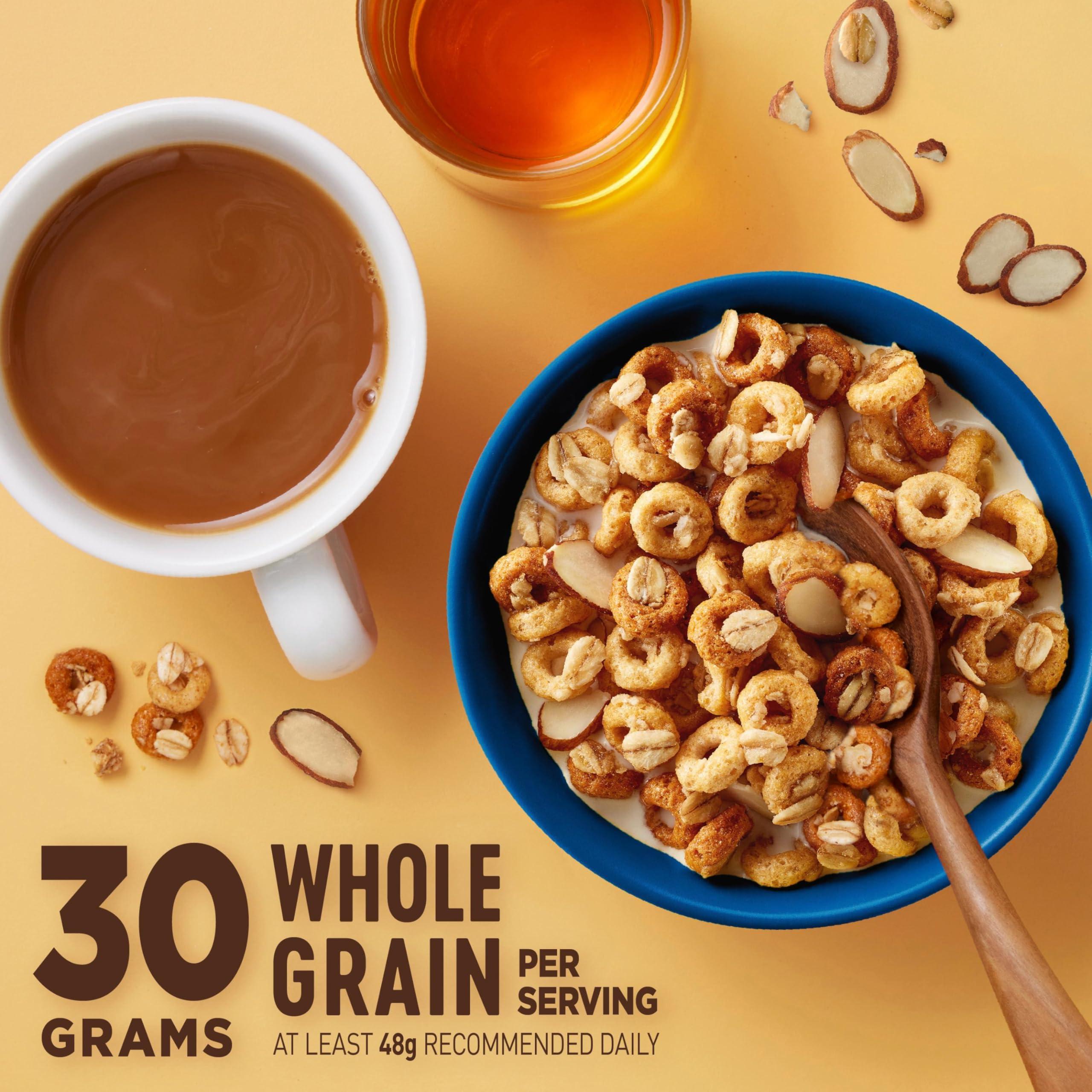 Cheerios Oat Crunch Almond Breakfast Cereal, Made with Whole Grain, Large Size, 18.2 oz - Image 4